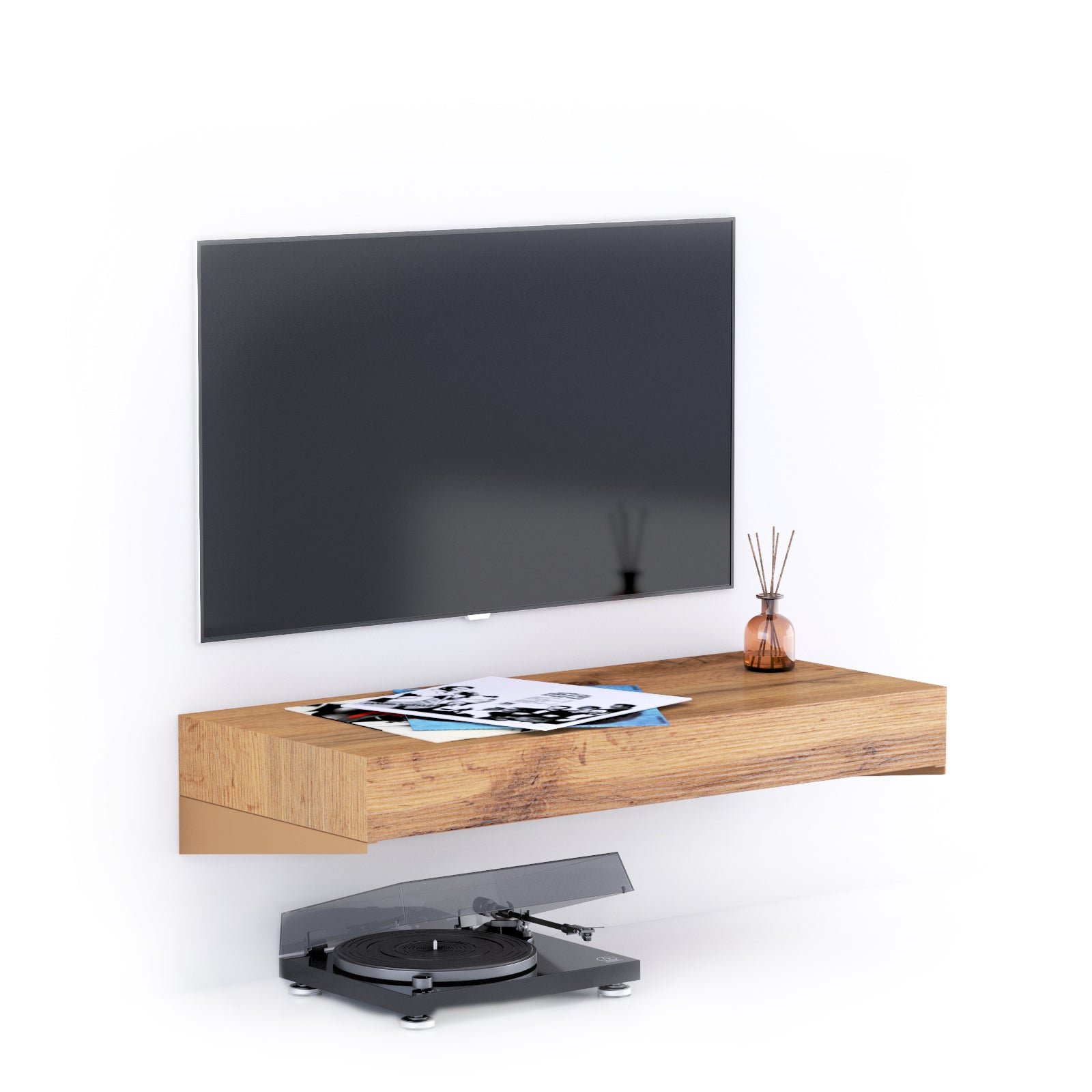 Floating tv stand Evolution 90x40, Rustic Oak