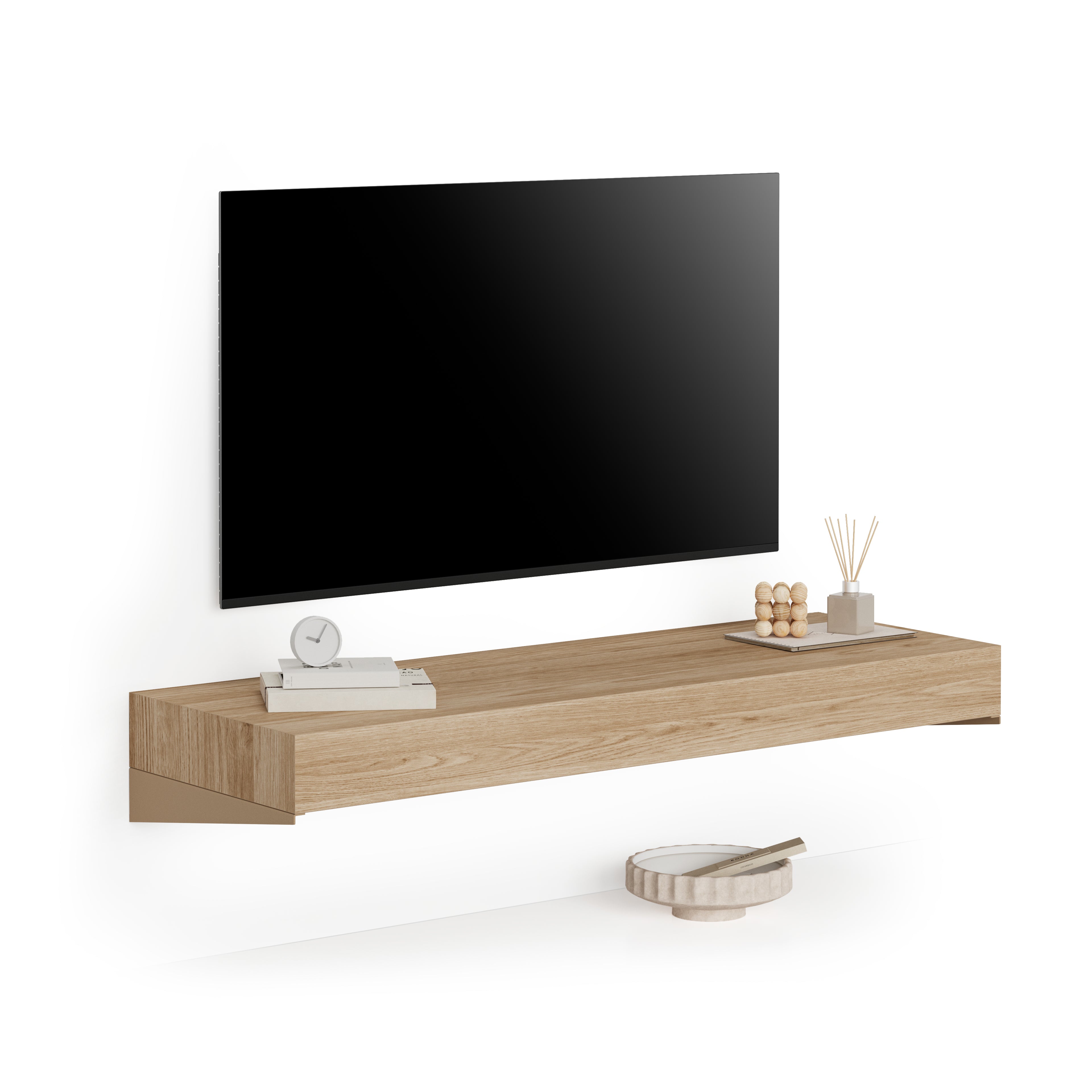 Support TV Mural Evolution 120x40, Chêne Clair - Main image