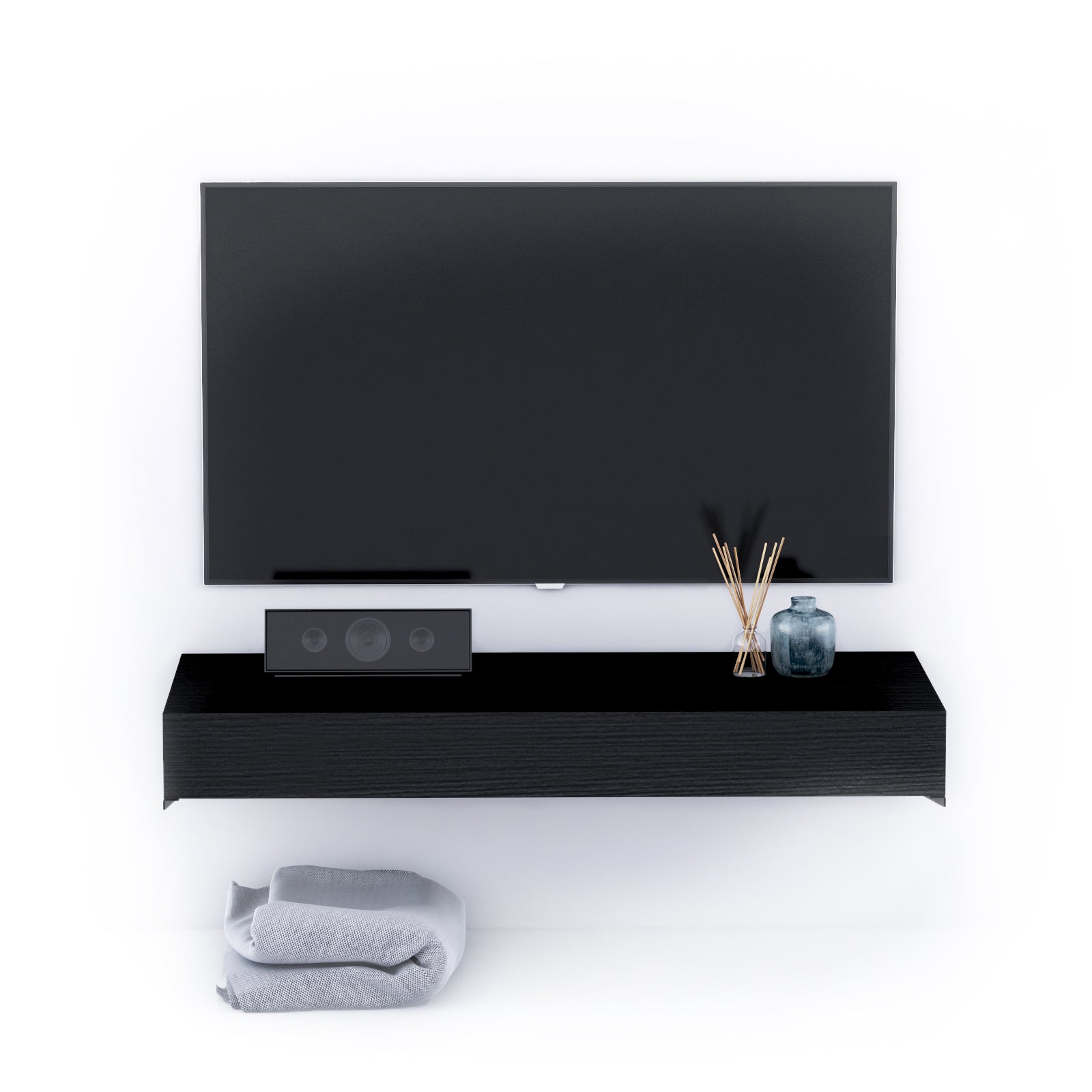 Floating tv stand Evolution 90x40, Ashwood Black
