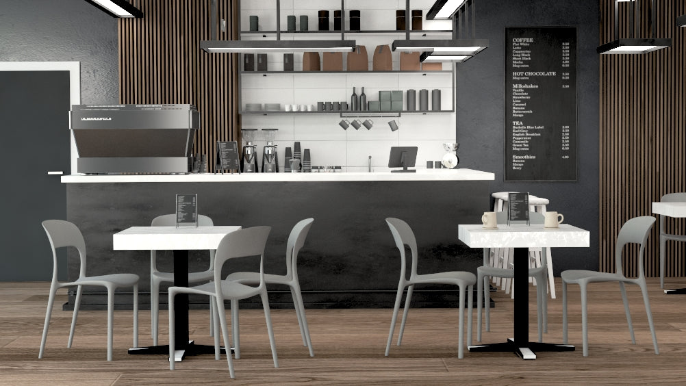Mesa de Bar First, Cemento Blanco - Set image 2