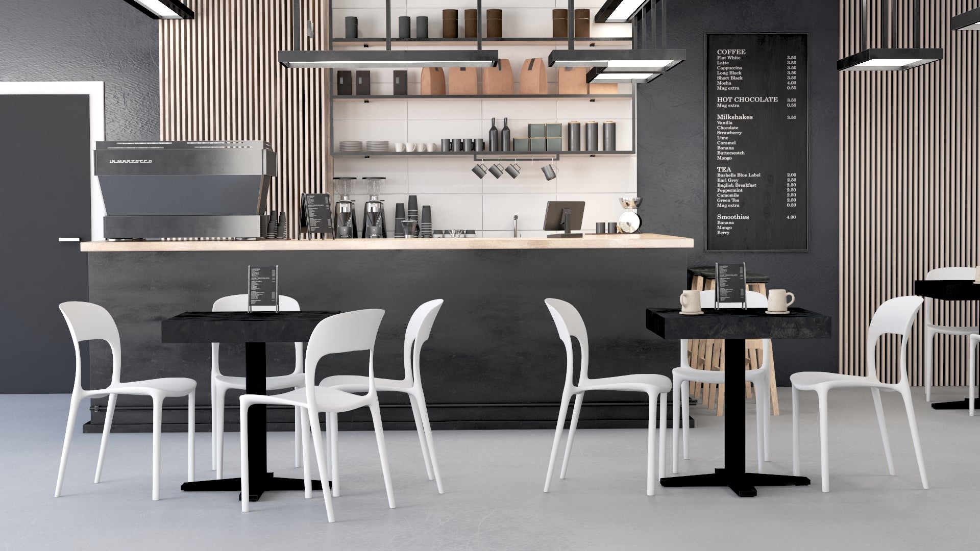 Mesa de Bar First, Cemento Negro - Set image 3