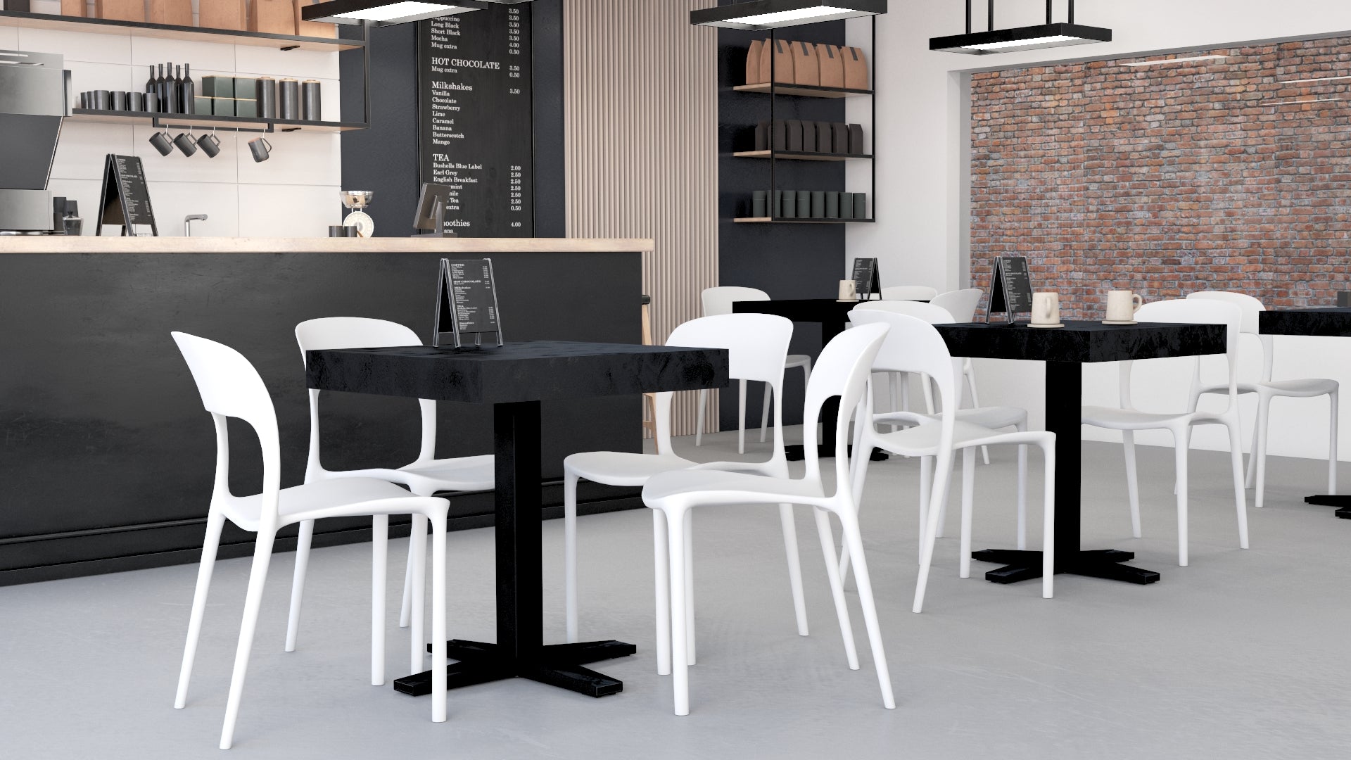 Mesa de Bar First, Cemento Negro - Set image 1