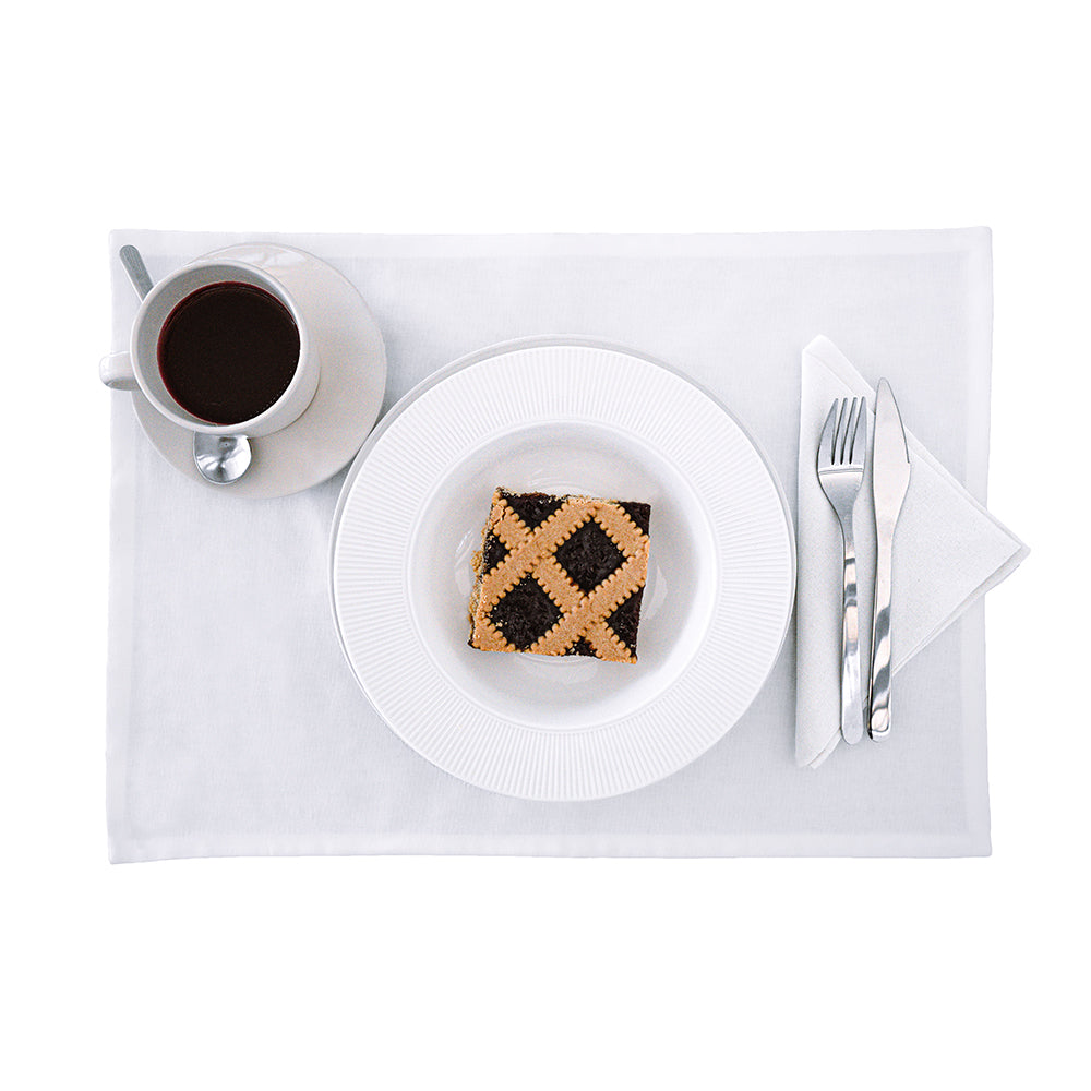 Gioele Cotton placemats 13.77 x 19.68 in, Pack of 2, White - Detail image 2