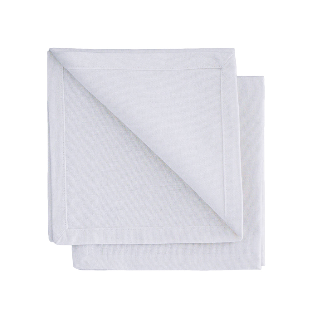 Gioele Baumwollservietten 35 x 35, 2er-Pack, Weiß