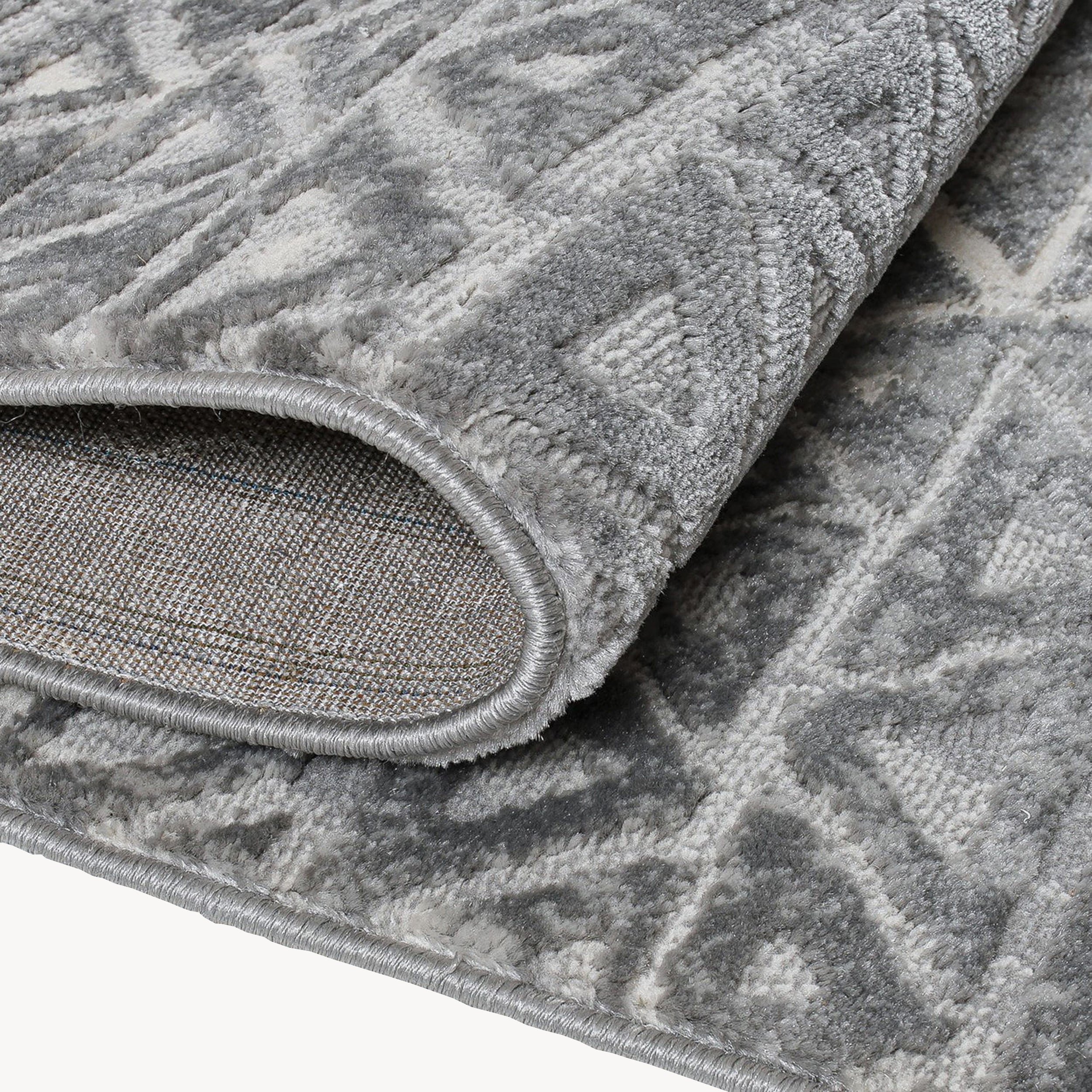 Rectangular rug Luna 200x290 cm, Grey with geometric pattern - Detail image 4