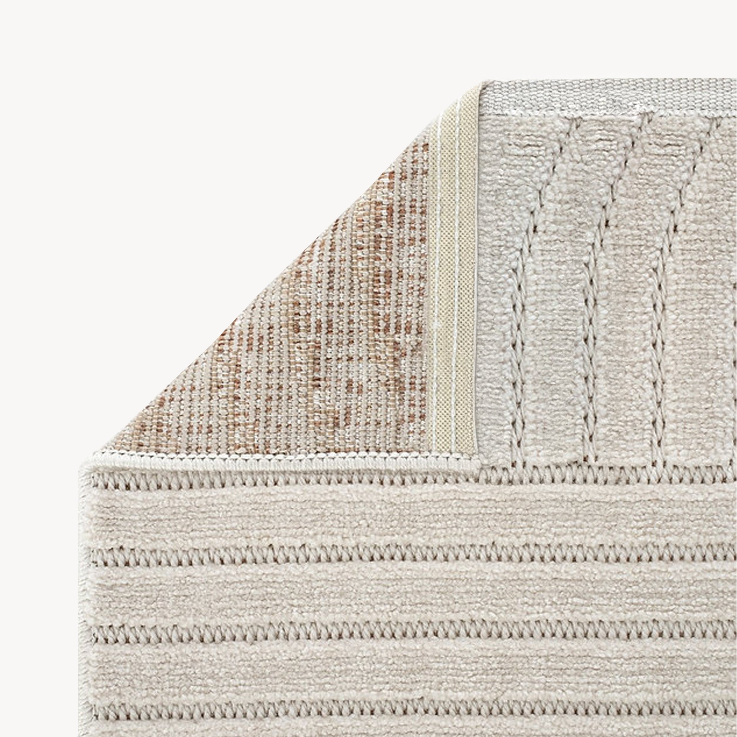 Rectangular rug Pietro 63x91 in, Beige with circular geometric pattern - Detail image 2