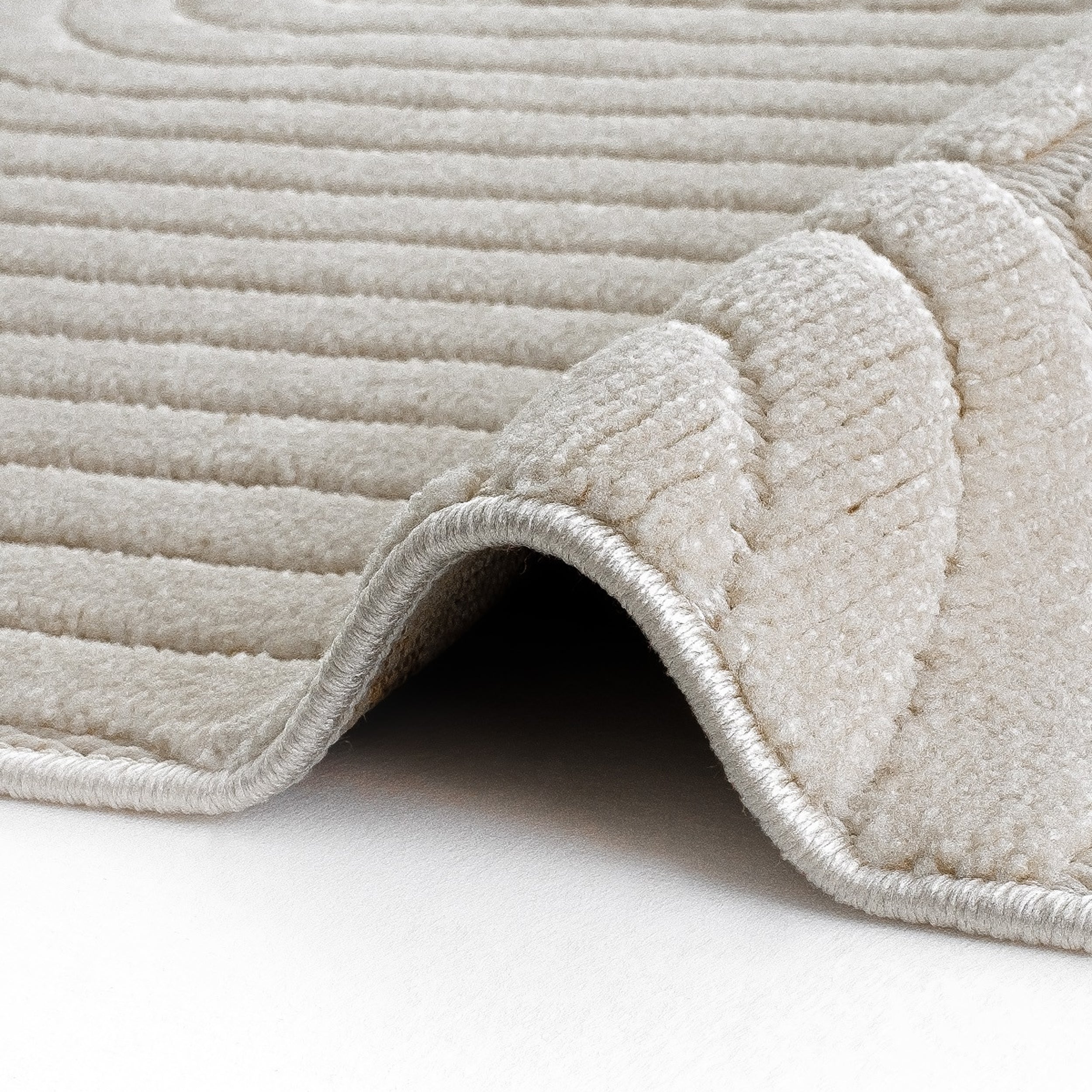 Tapis rectangulaire Pietro 200x290 cm, Beige avec motif géométrique circulaire - Detail image 5