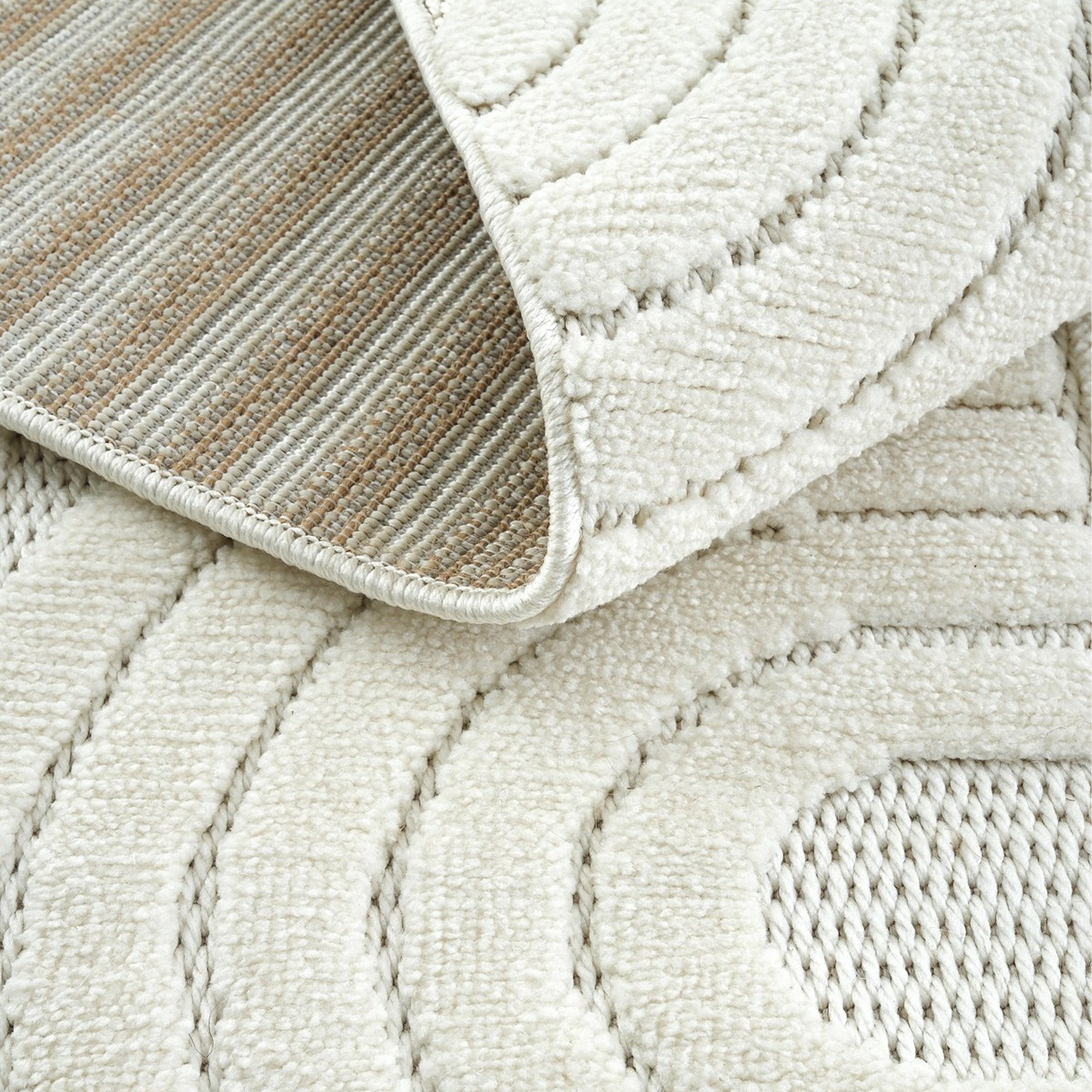 Teppich rechteckig Pietro 200x290 cm, Creme mit kreisförmigem geometrischem Muster - Detail image 2
