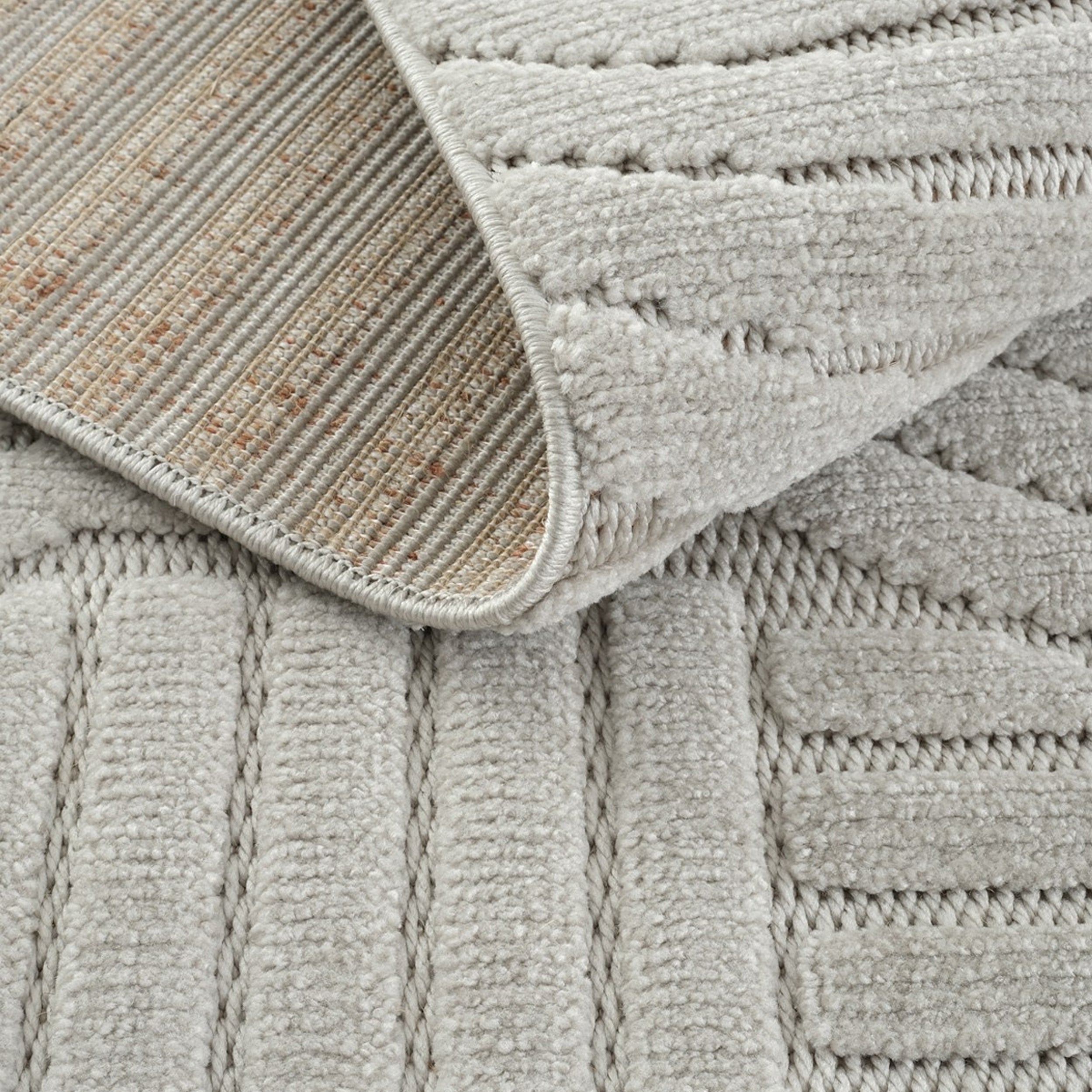 Teppich rechteckig Pietro 200x290 cm, Grau mit kreisförmigem geometrischem Muster - Detail image 2
