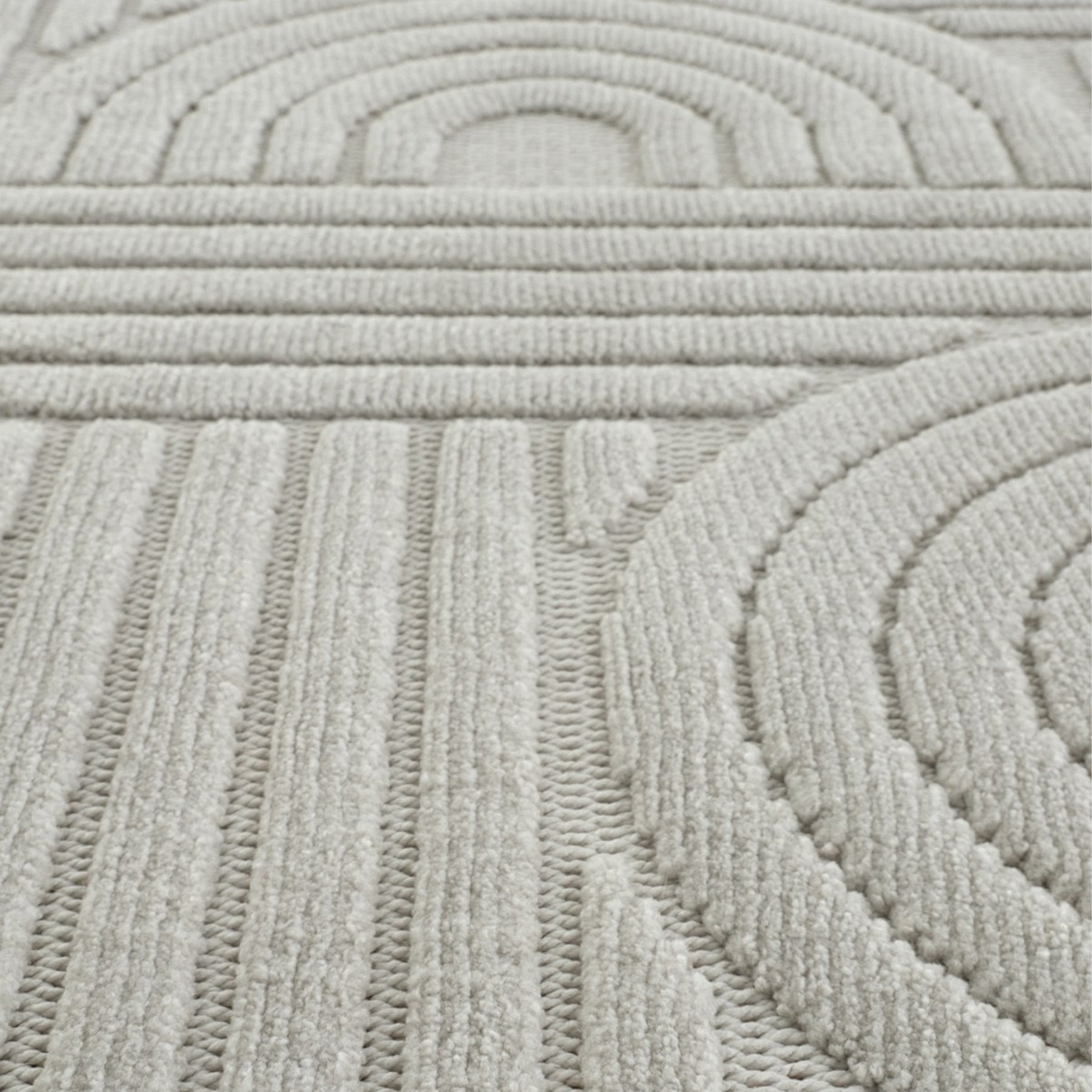 Teppich rechteckig Pietro 200x290 cm, Grau mit kreisförmigem geometrischem Muster - Detail image 3