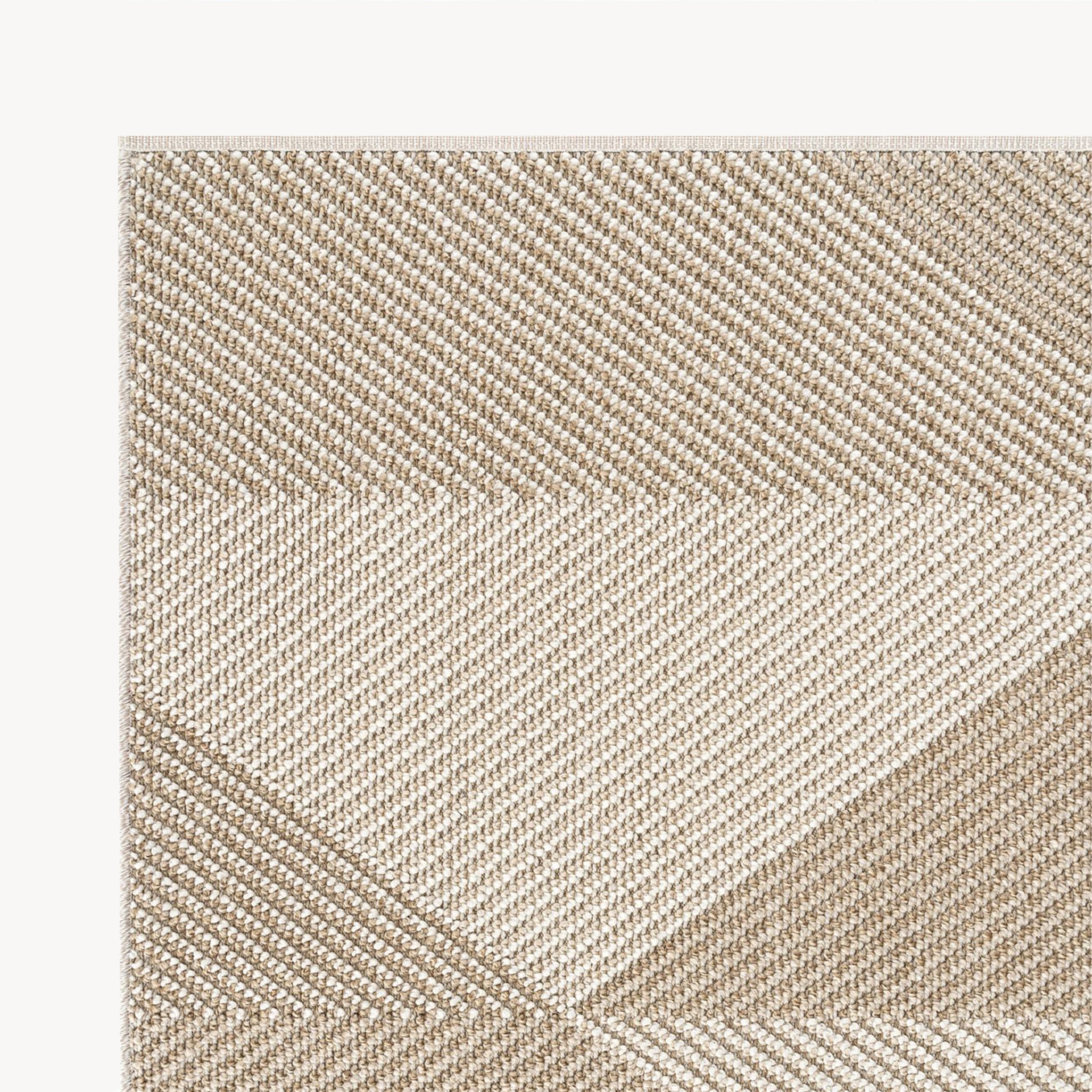 Rechthoekig tapijt Vera 200x290 cm, Beige met driehoekig patroon