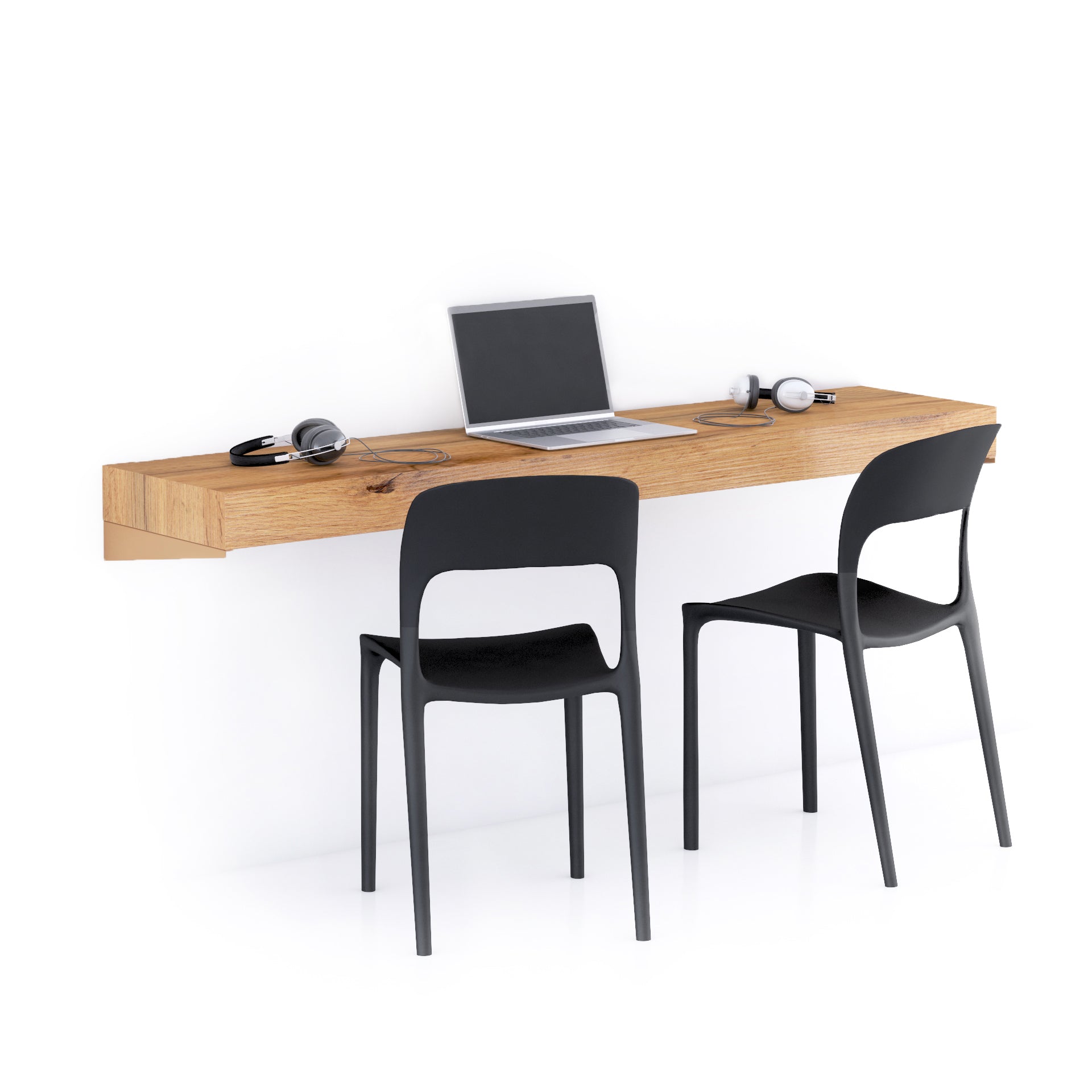 Wandbureau Evolution 180x40, Rustiek Eik - Main image