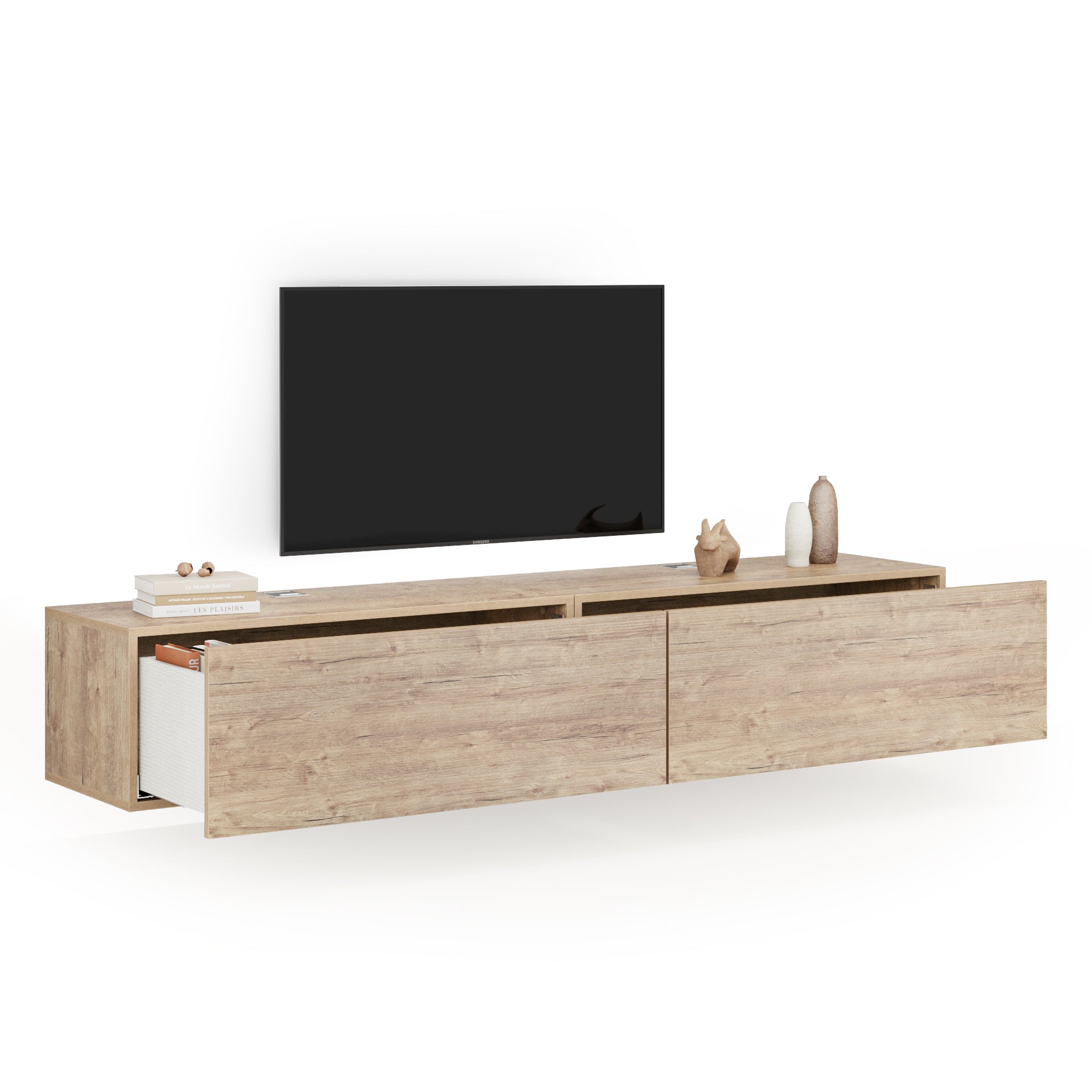 Wohnzimmerwand Easy 1, Eiche, 208x44x36 cm