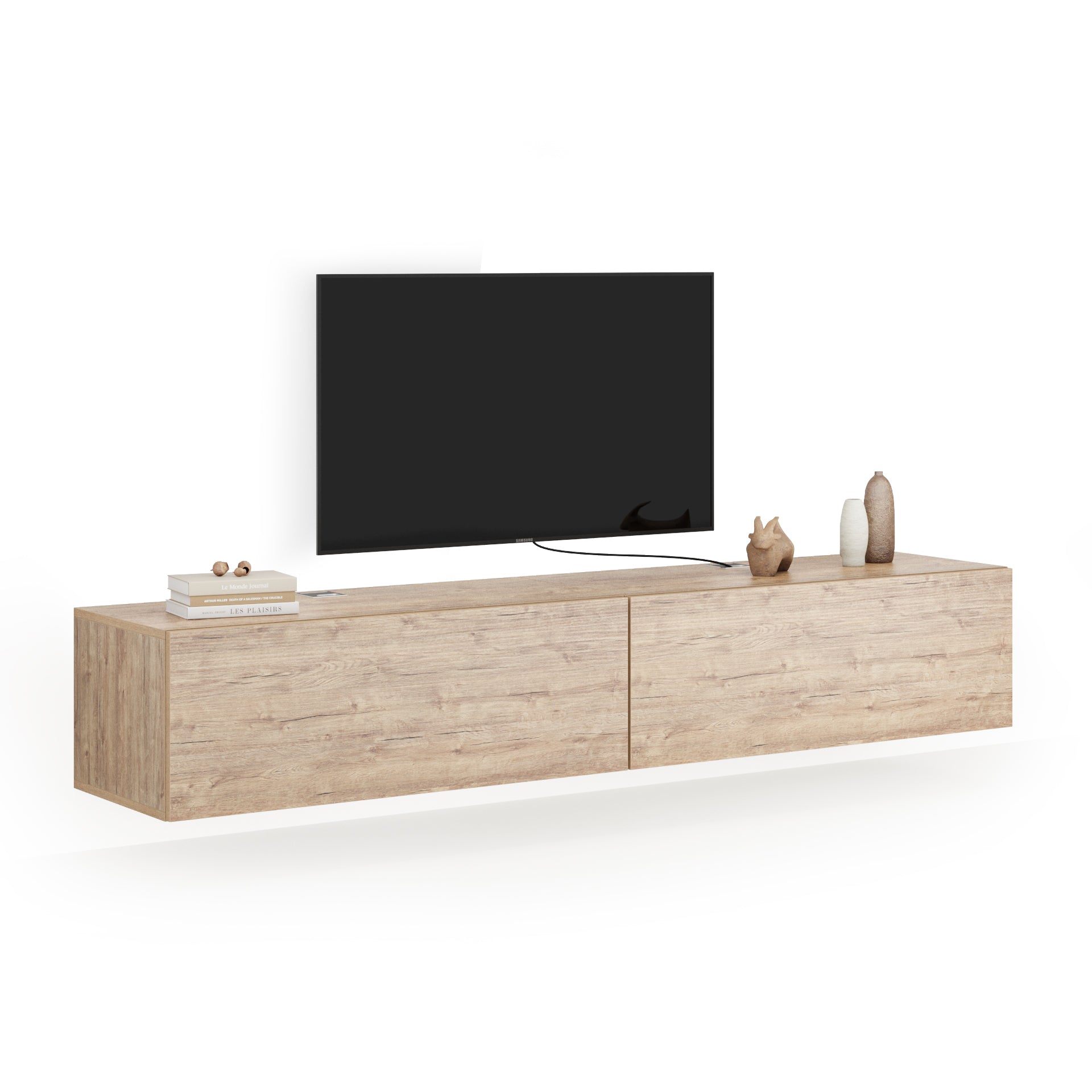 Parede de Tv Easy 1, carvalho, 208x44x36 cm - Main image