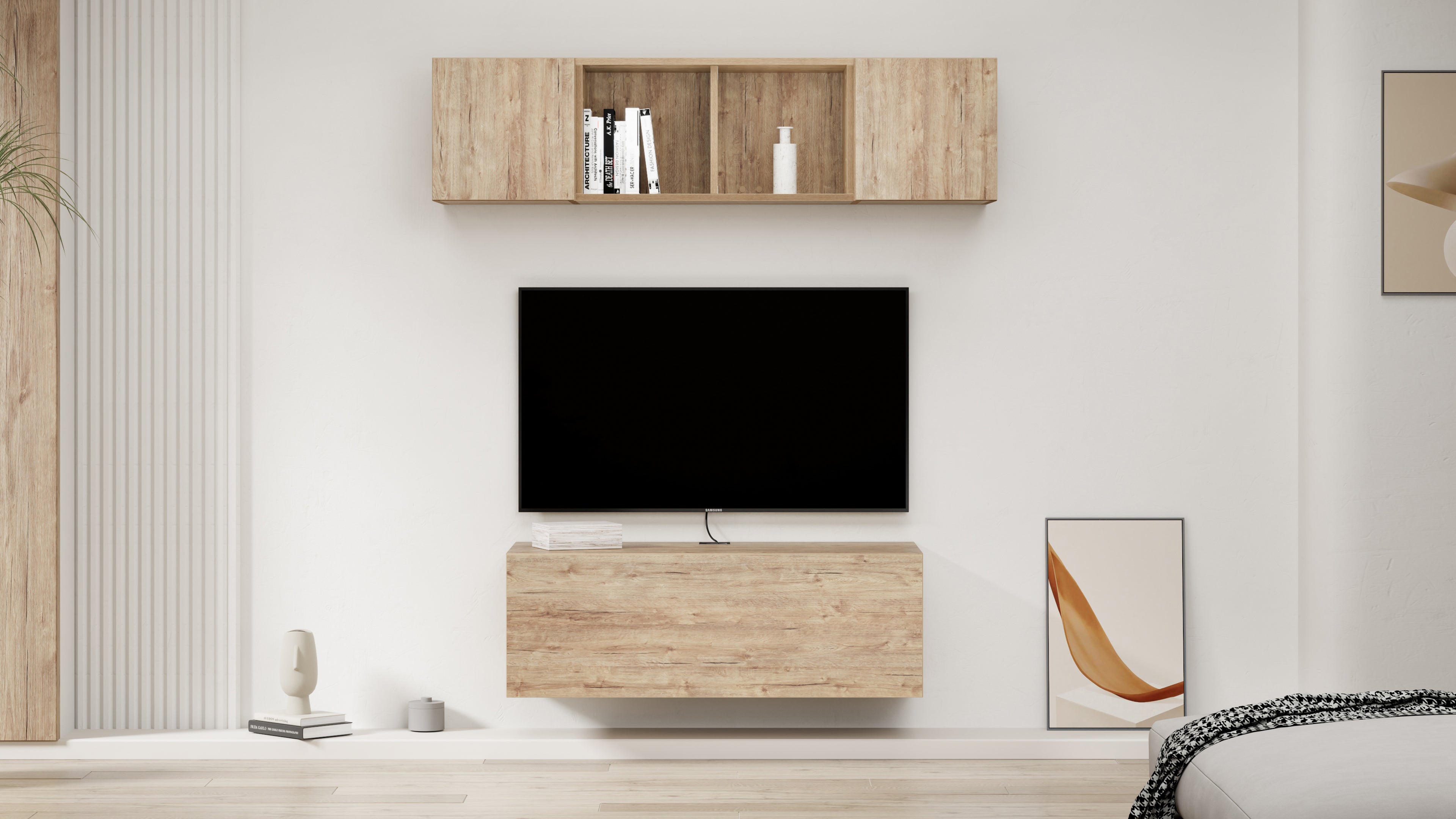 Hängeschrank X 70 ohne Türe, Eiche - Set image 1