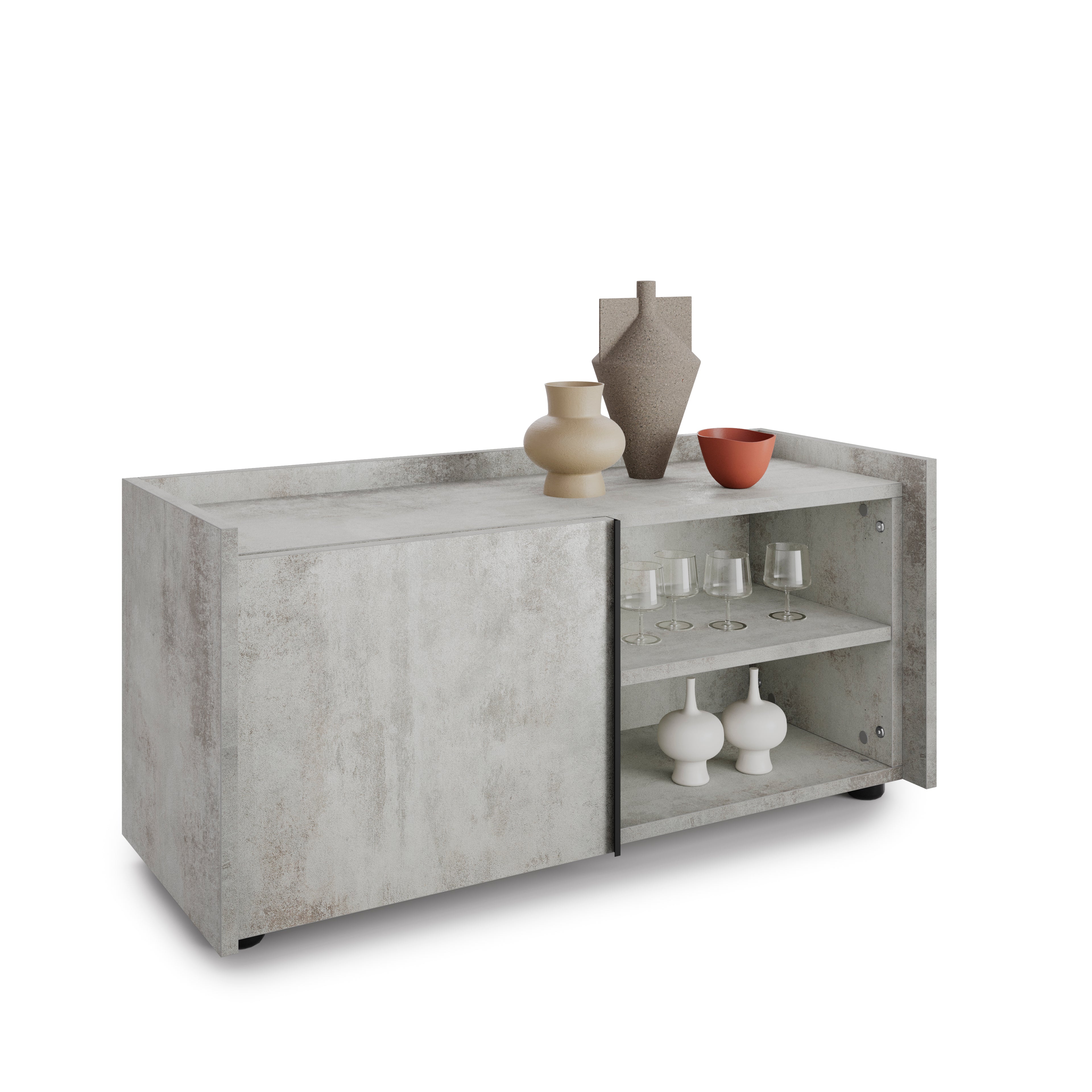 Mueble Bajo Romina (93,6x36x44 cm), con 1 Puerta, Gris Cemento - Detail image 2