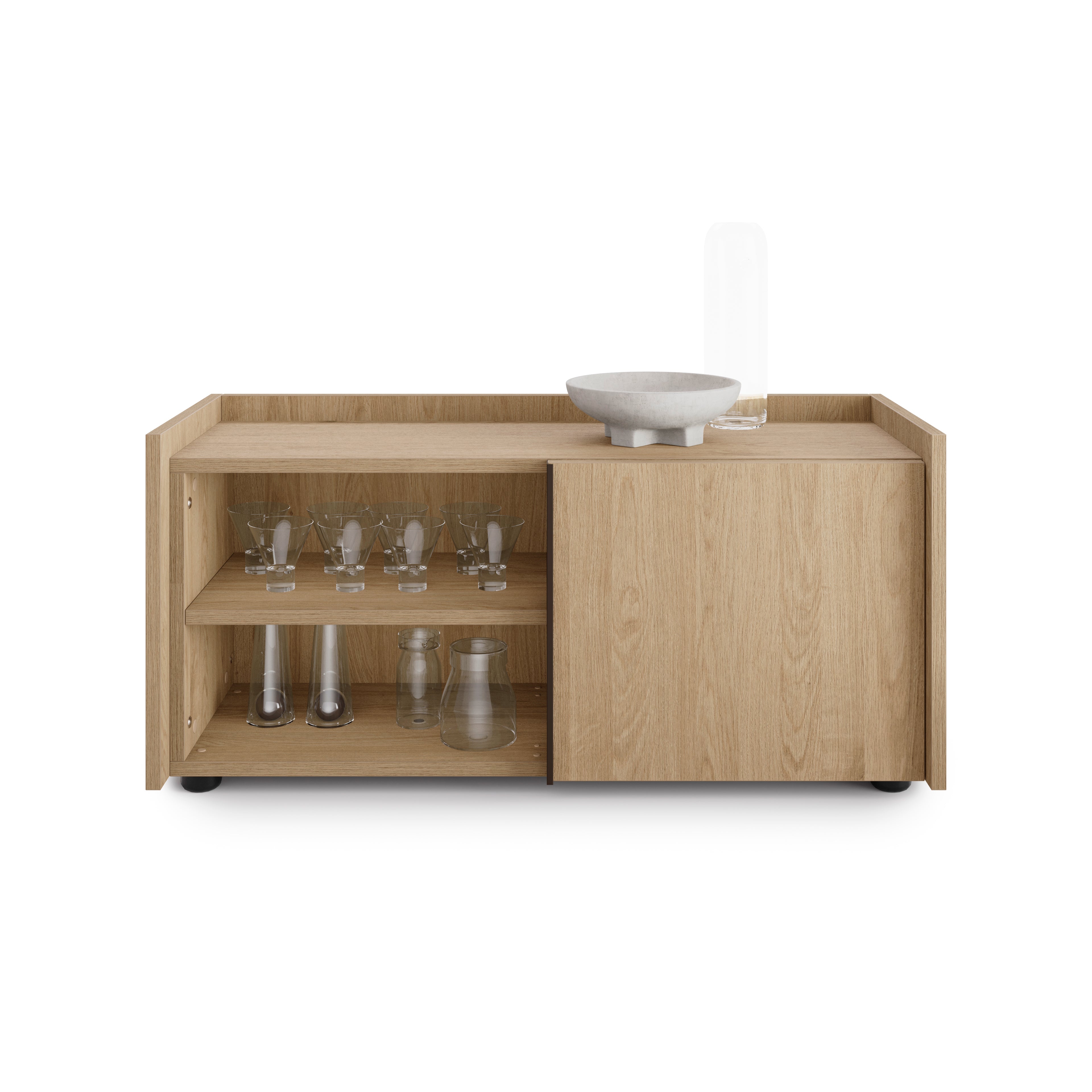 Mueble Bajo Romina (93,6x36x44 cm), con 1 Puerta, Madera Natural - Main image