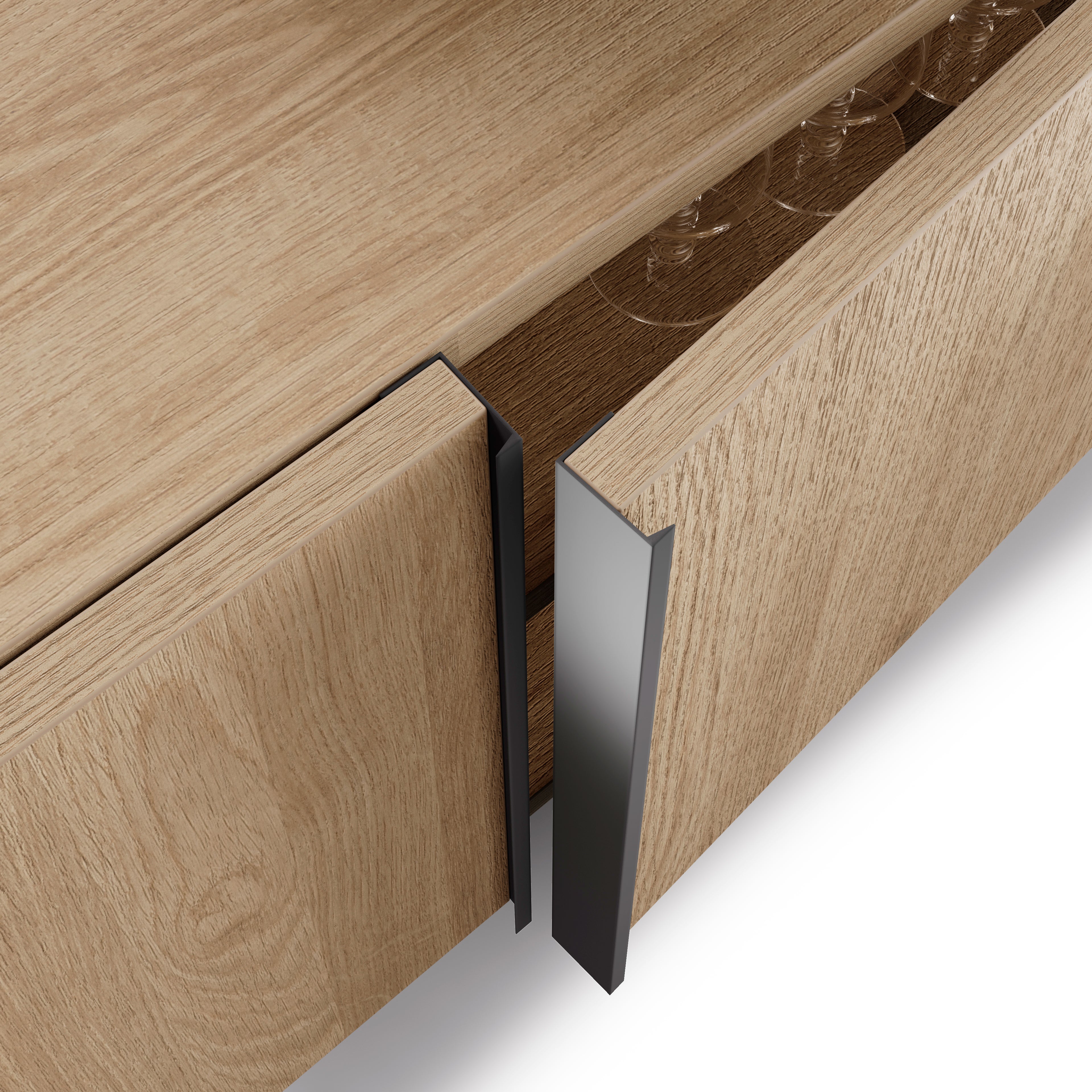 Lowboard Romina (273,6x36x44 cm), 6 Türen, Wildeiche - Detail image 3