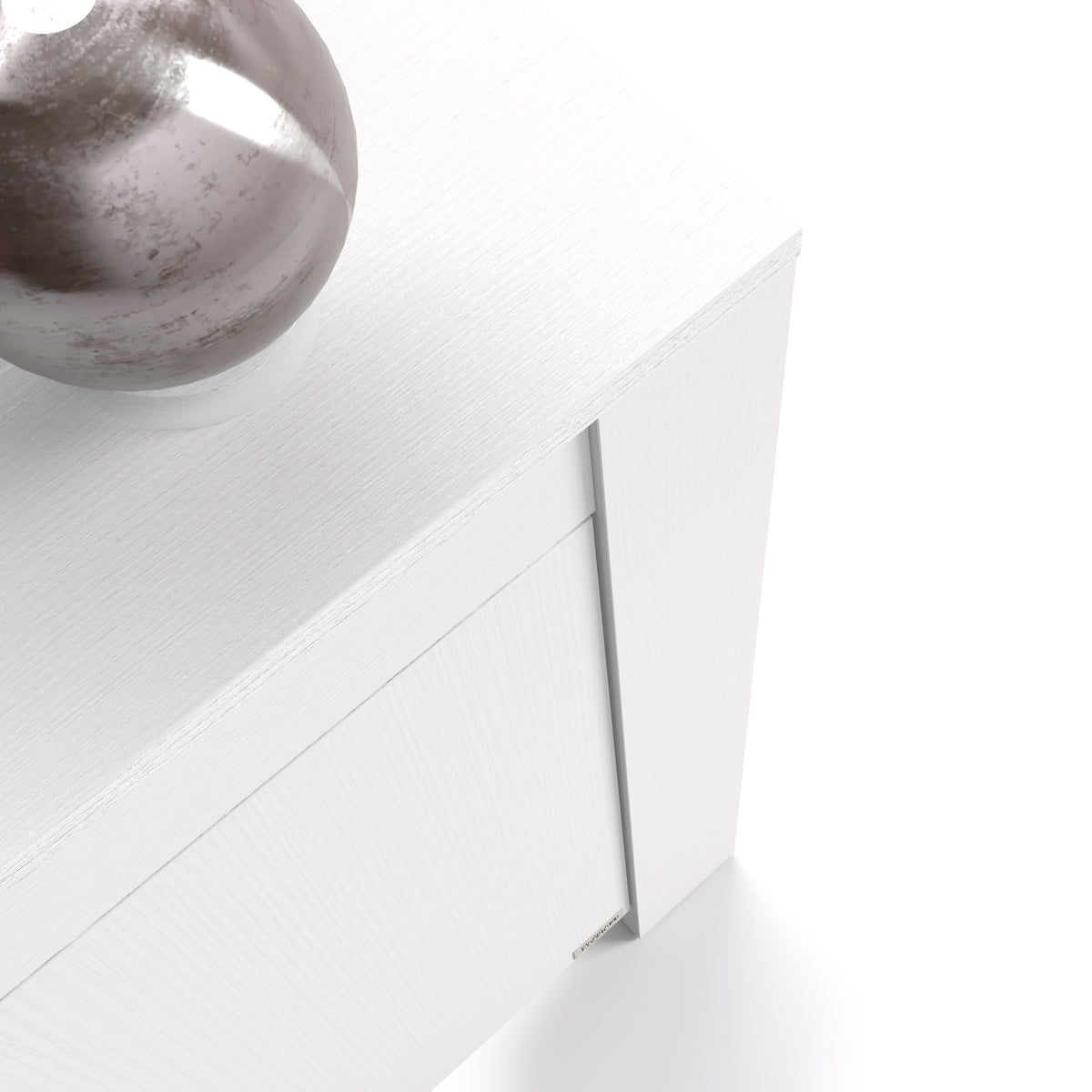 Buffet bas 3 portes Rachele, (180x45x80 cm), Frêne Blanc - Image de détail 3