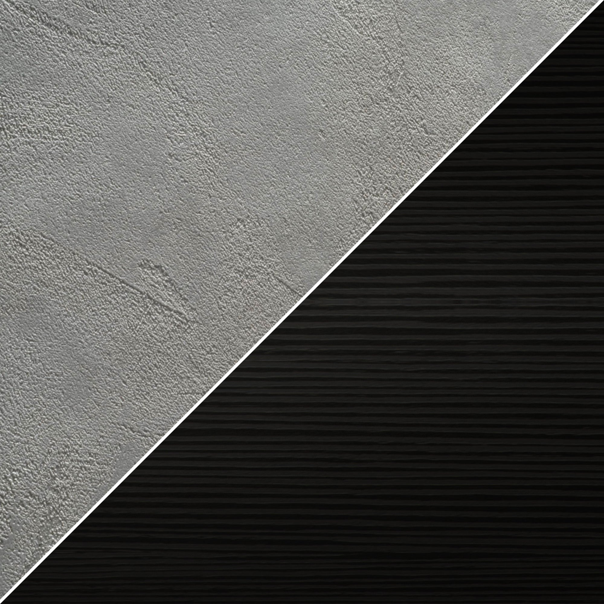 Rachele TV-Schrank, grauer Beton und Esche, Schwarz - Finish Image 1