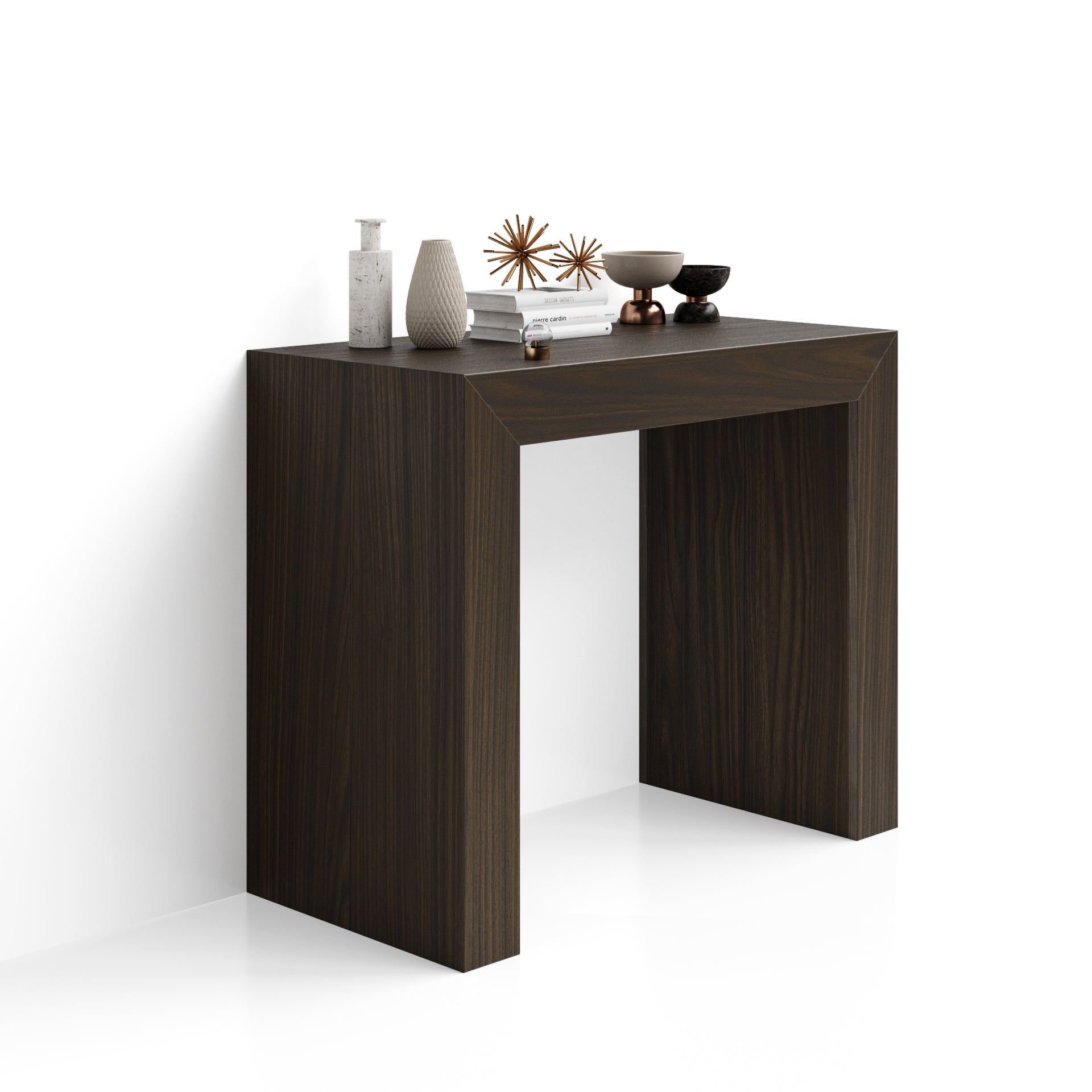 Table console extensible Angelica, 45(305)x90 cm, Noyer Américain