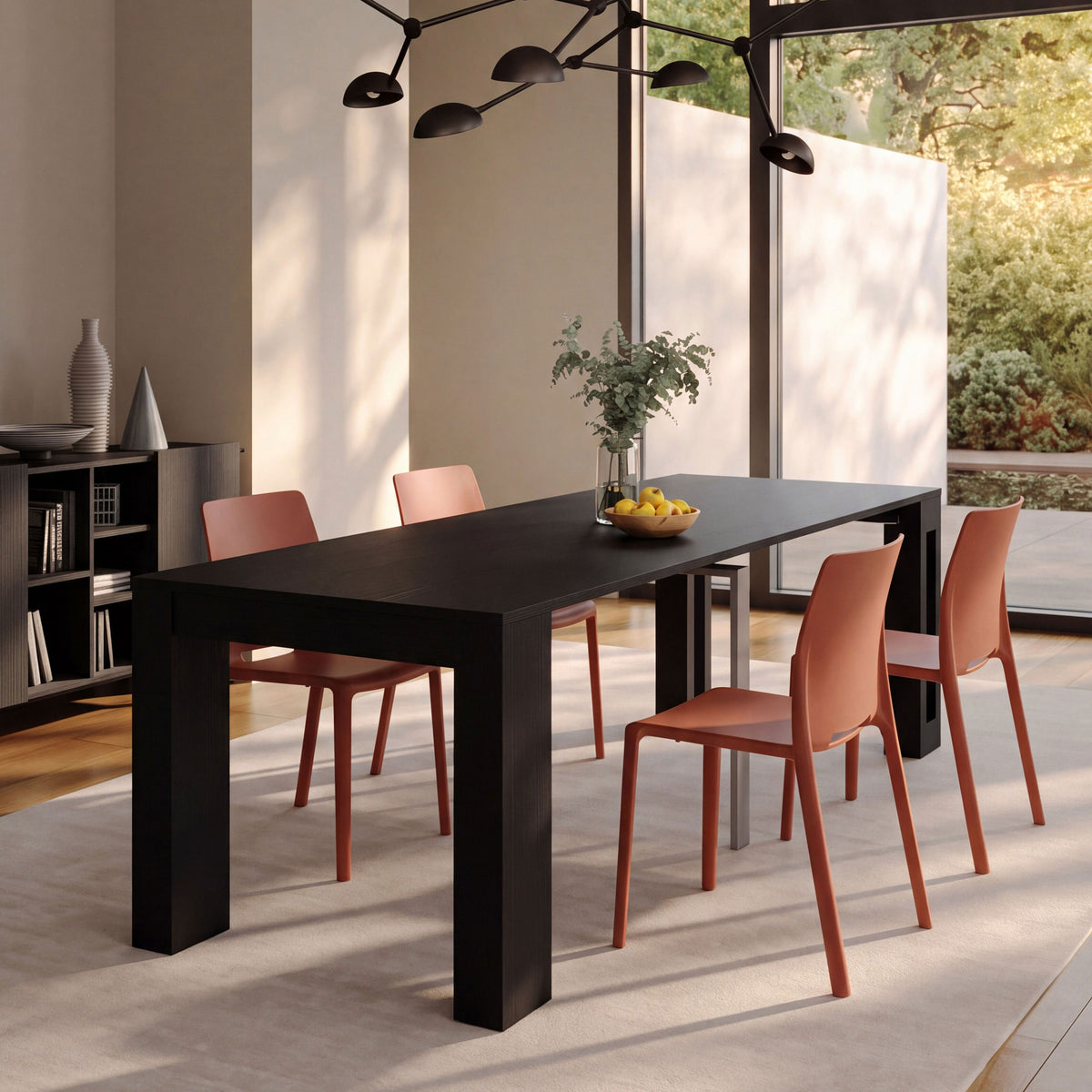 Easy, Extendable Console Table with extension leaves holder, 45(305)x 90 cm, Ashwood Black - gallery 15