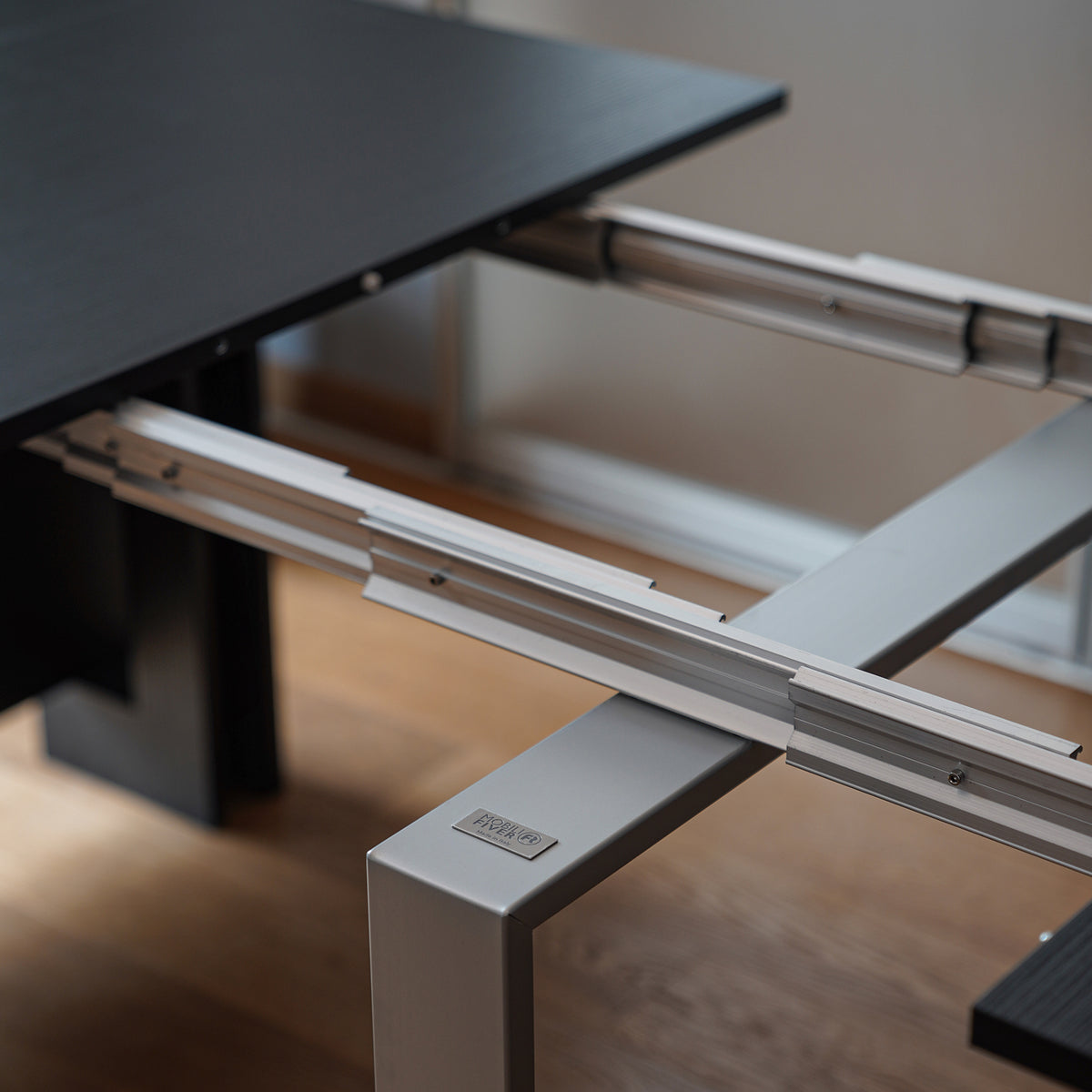 Easy, Extendable Console Table with extension leaves holder, 45(305)x 90 cm, Ashwood Black - Detail image 3