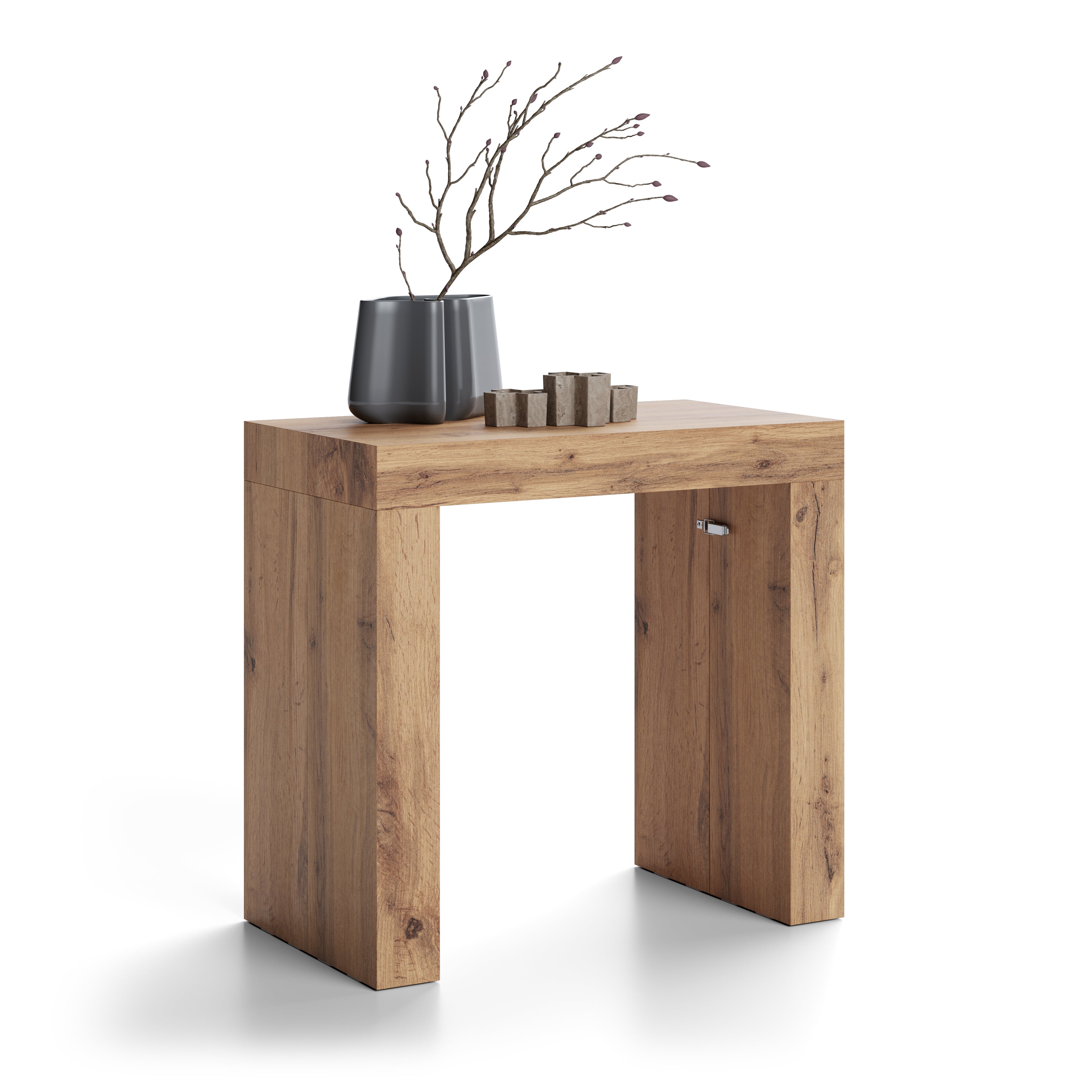 Table Console Extensible Evolution, 45(305)x80 cm, Bois Rustique - Detail image 1