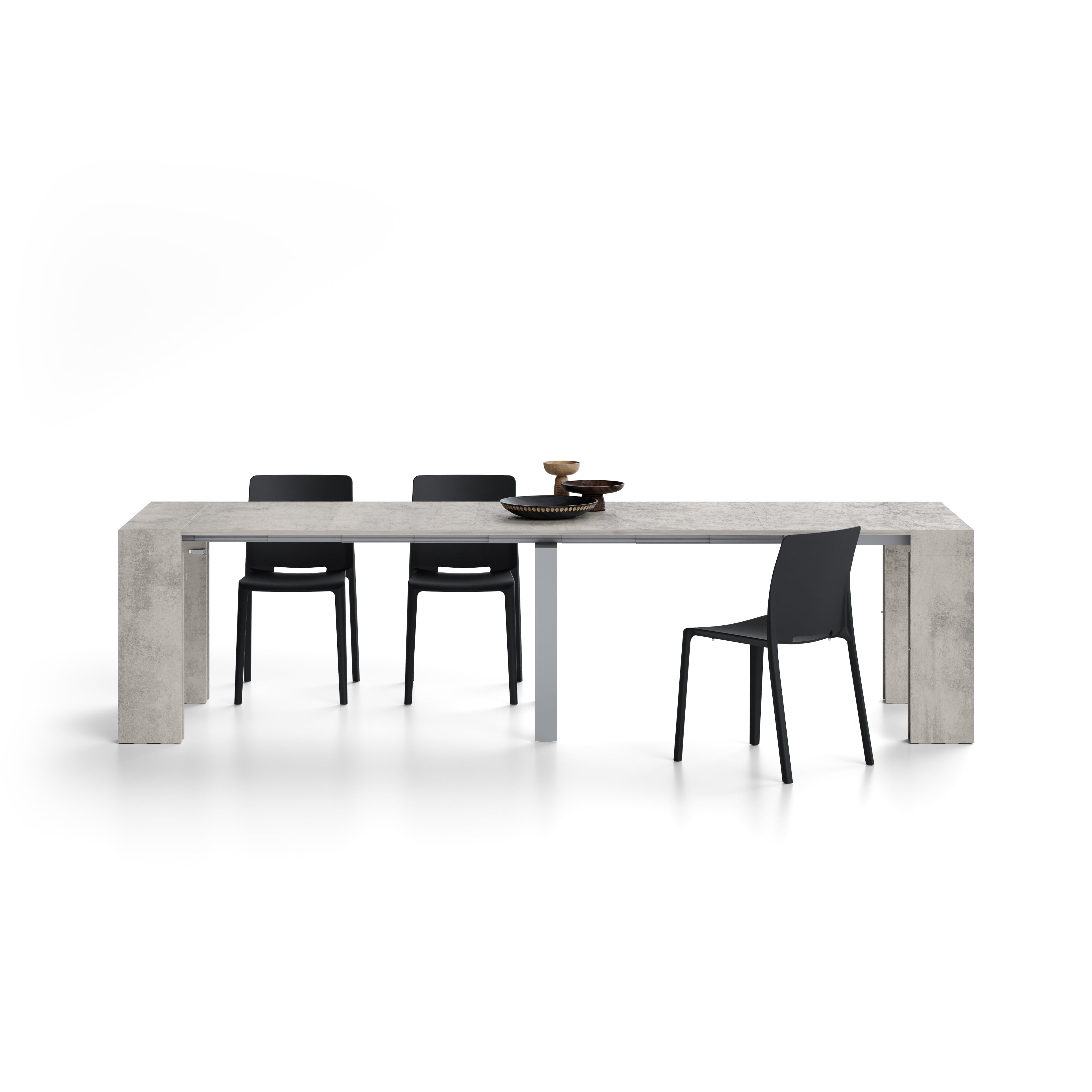 Evolution, Extendable Console Table 45(305)x90 cm, Concrete Grey Effect - Detail image 3