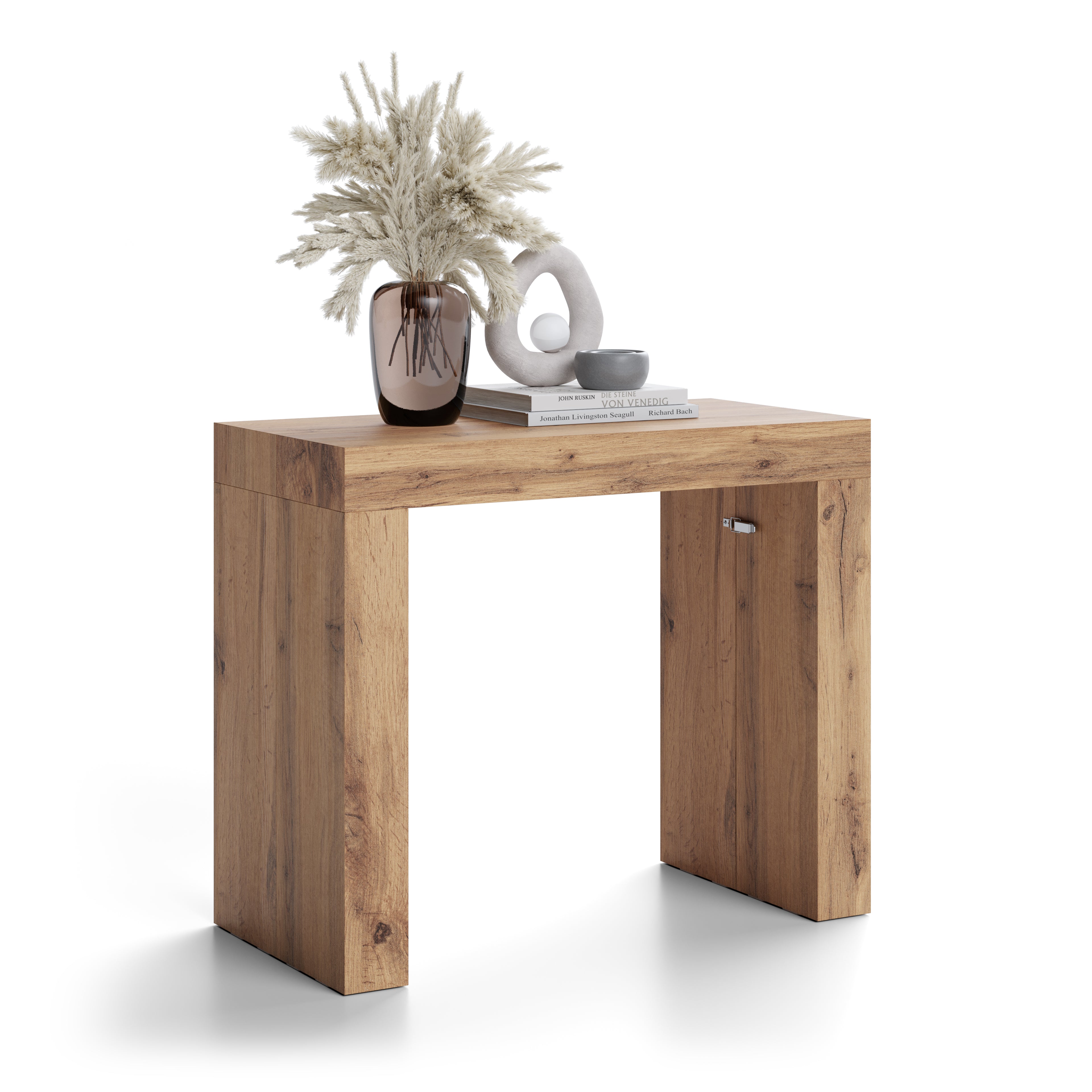 Table Console Extensible Evolution, 45(305)x90 cm, Bois Rustique - Detail image 1