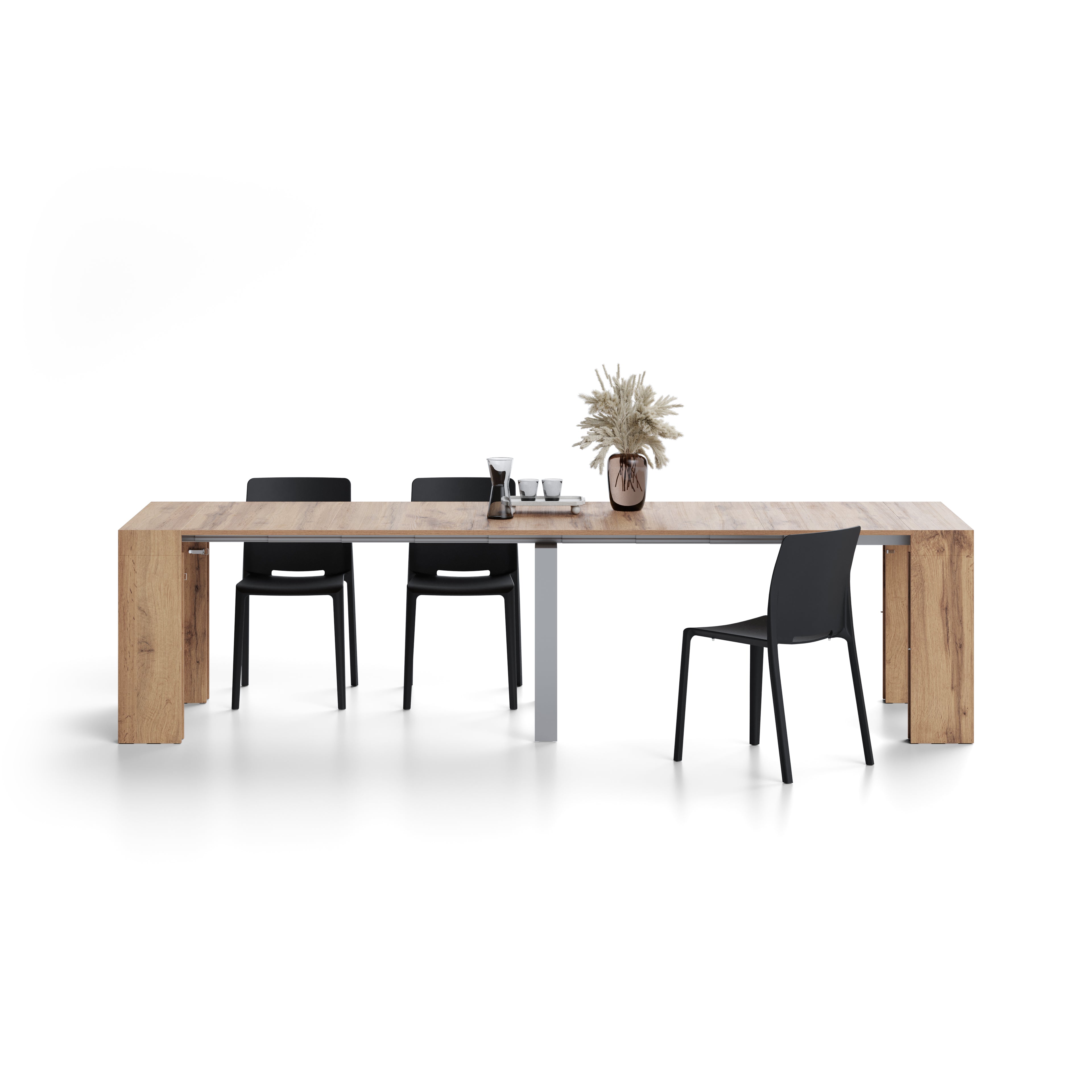 Table Console Extensible Evolution, 45(305)x90 cm, Bois Rustique - Detail image 3