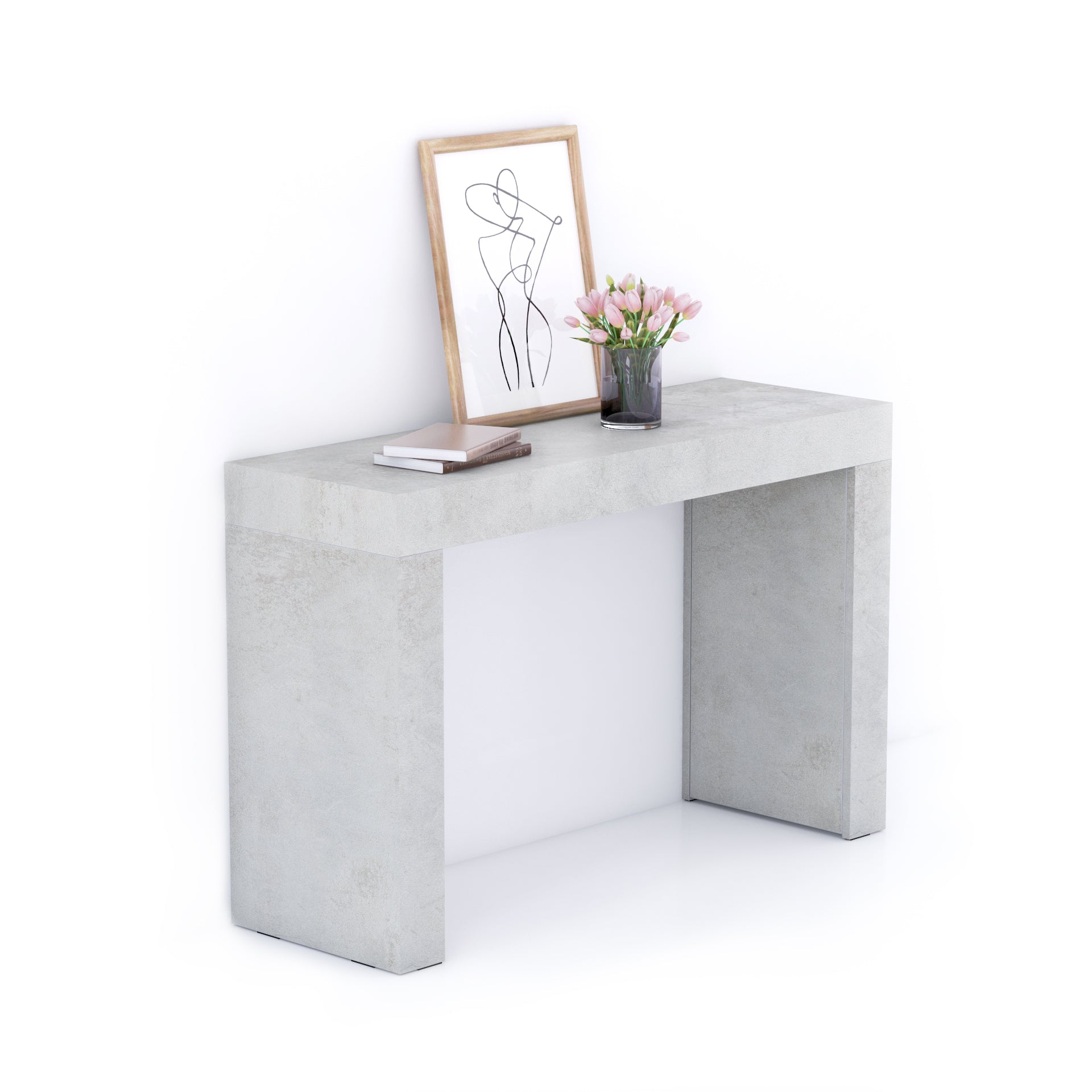 Consolle Ingresso Evolution 120x40, Grigio Cemento