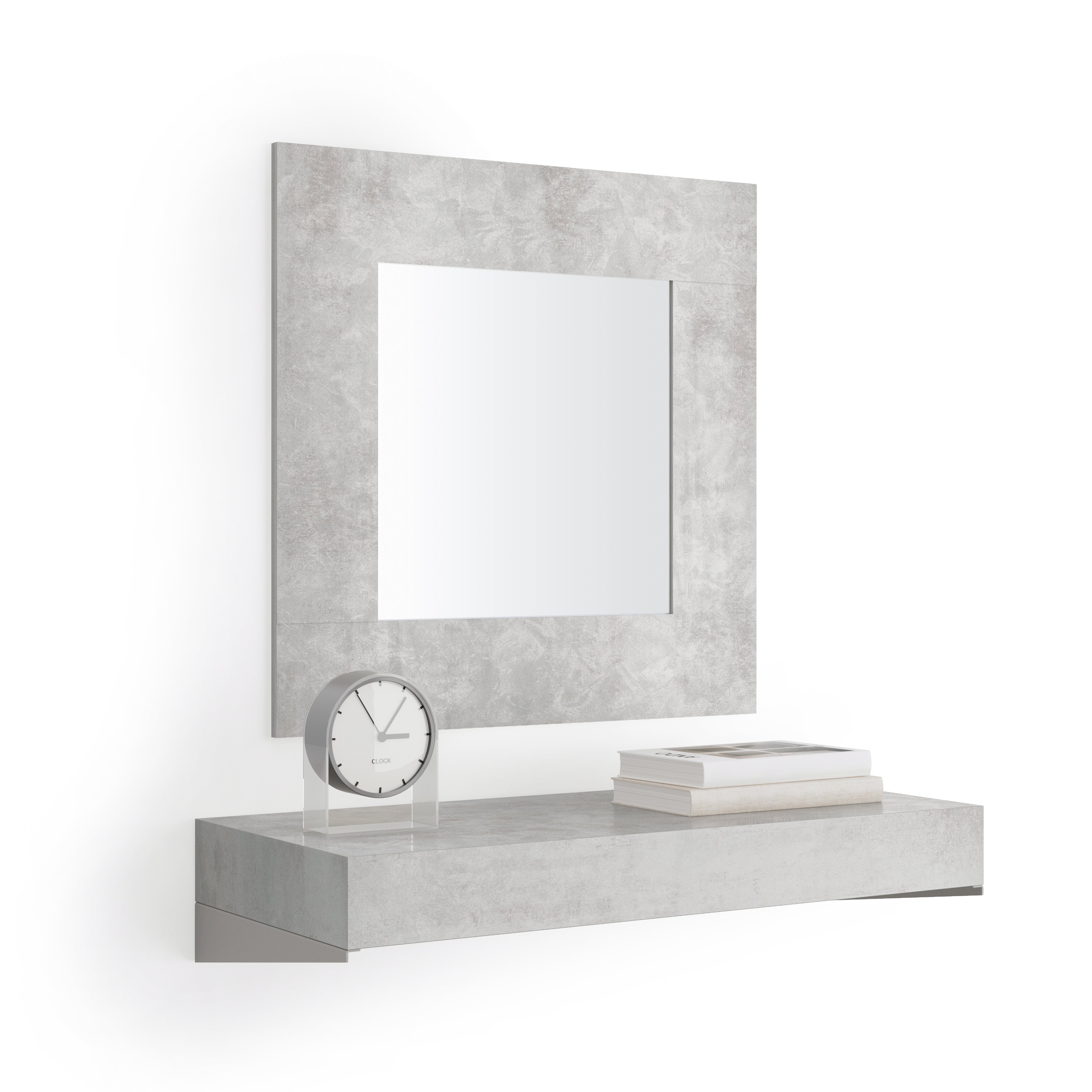 Console Murale Evolution 90x40, Gris béton
