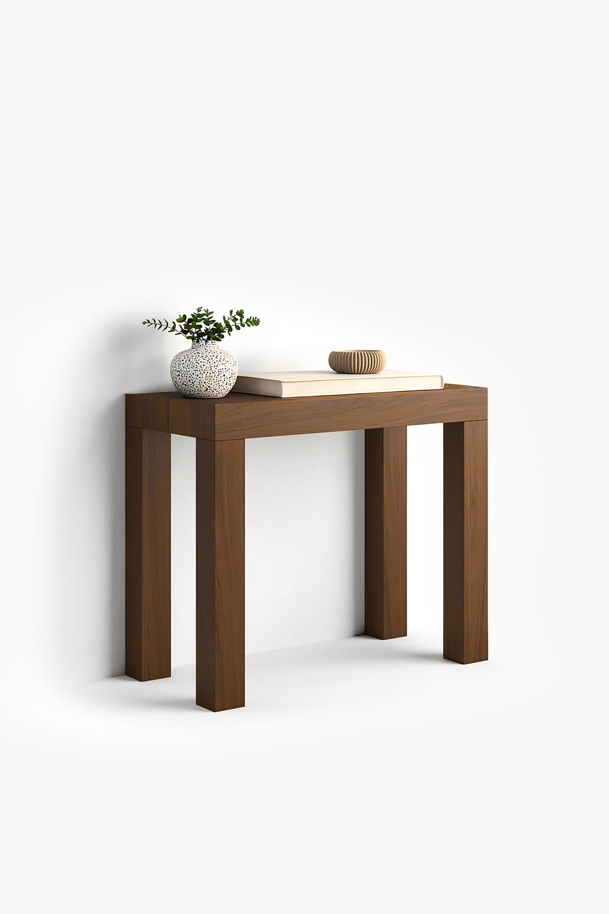 Consola extensible First, 45(310)x80 cm, Nogal Canaletto