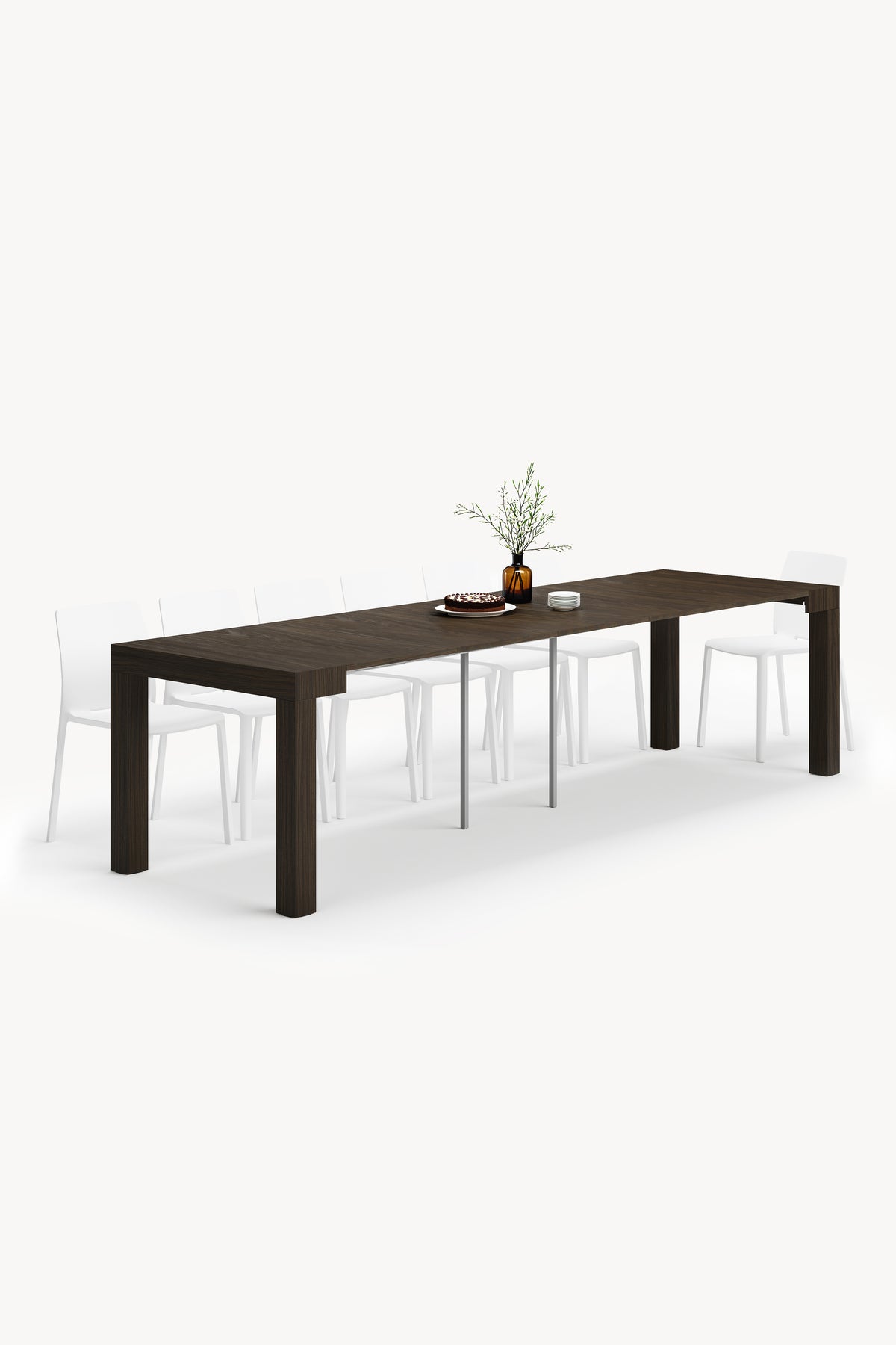 Consola extensible First, 45(310)x80 cm, Nogal americano