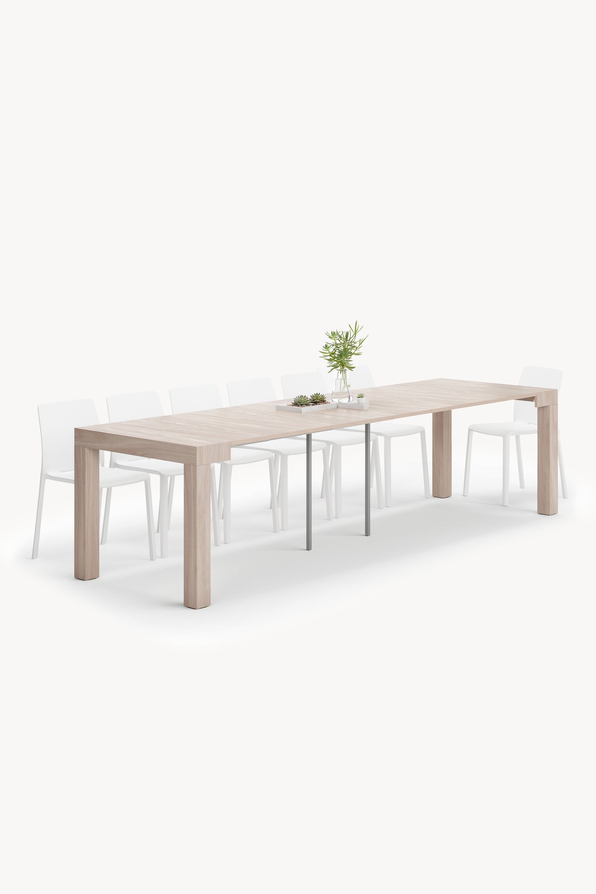 Console extensible First, 45(310)x80 cm, Orme perle - Image principale
