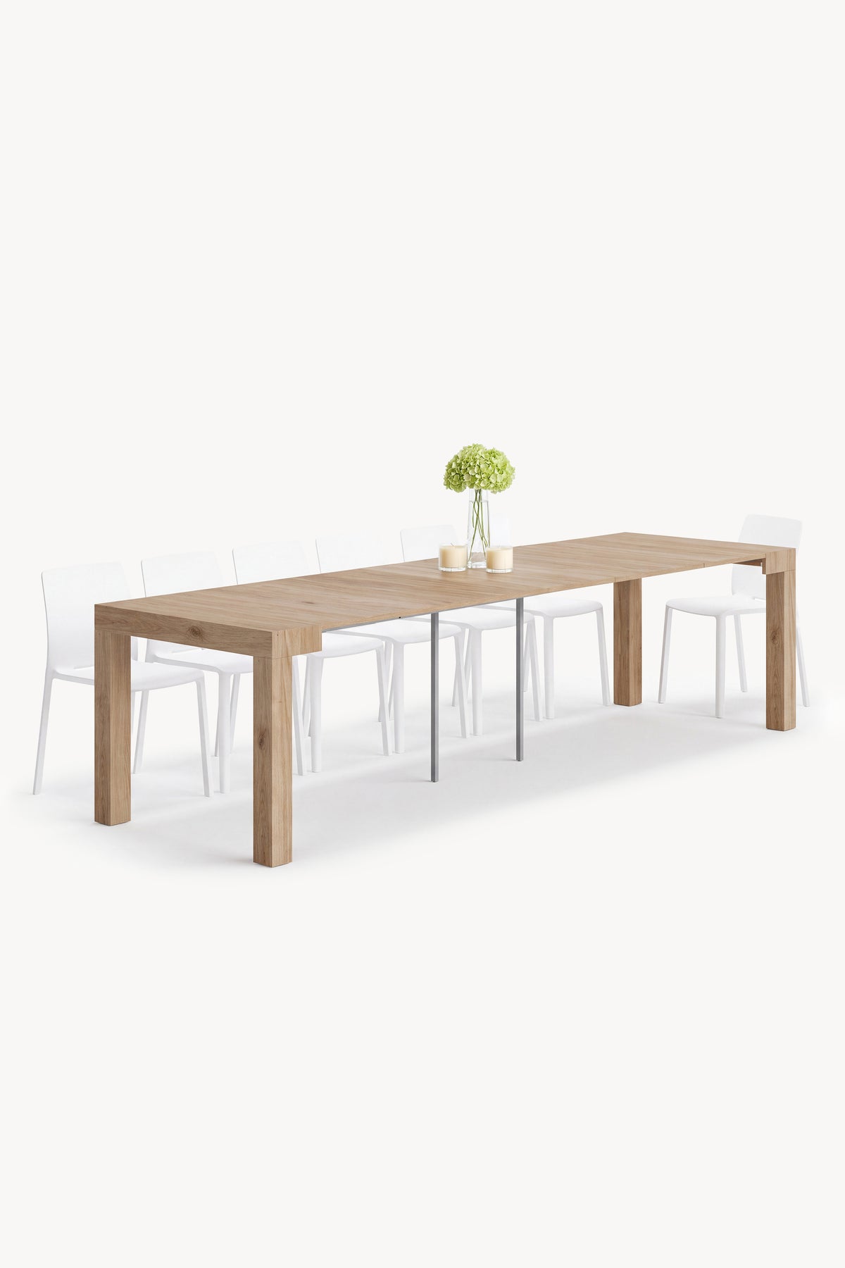 Tavolo Consolle Allungabile First, 45(310)x90 cm, Rovere Naturale