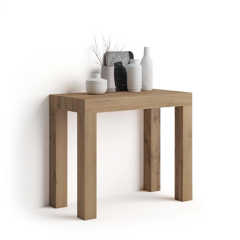 Tavolo Consolle Allungabile First, 45(310)x90 cm, Rovere Rustico