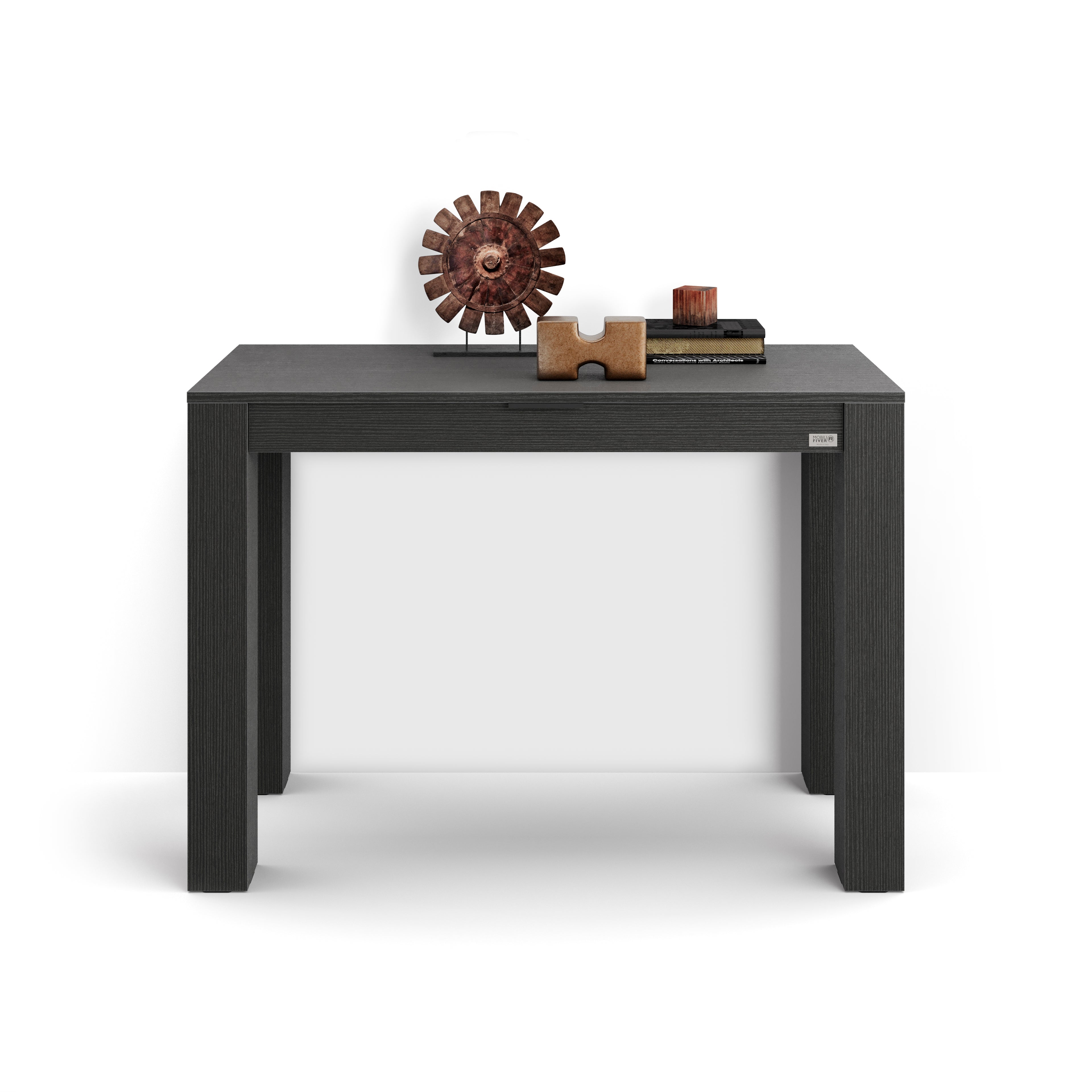 Hallway Console Table Rachele 45x18 in, Ashwood Black - Detail image 2