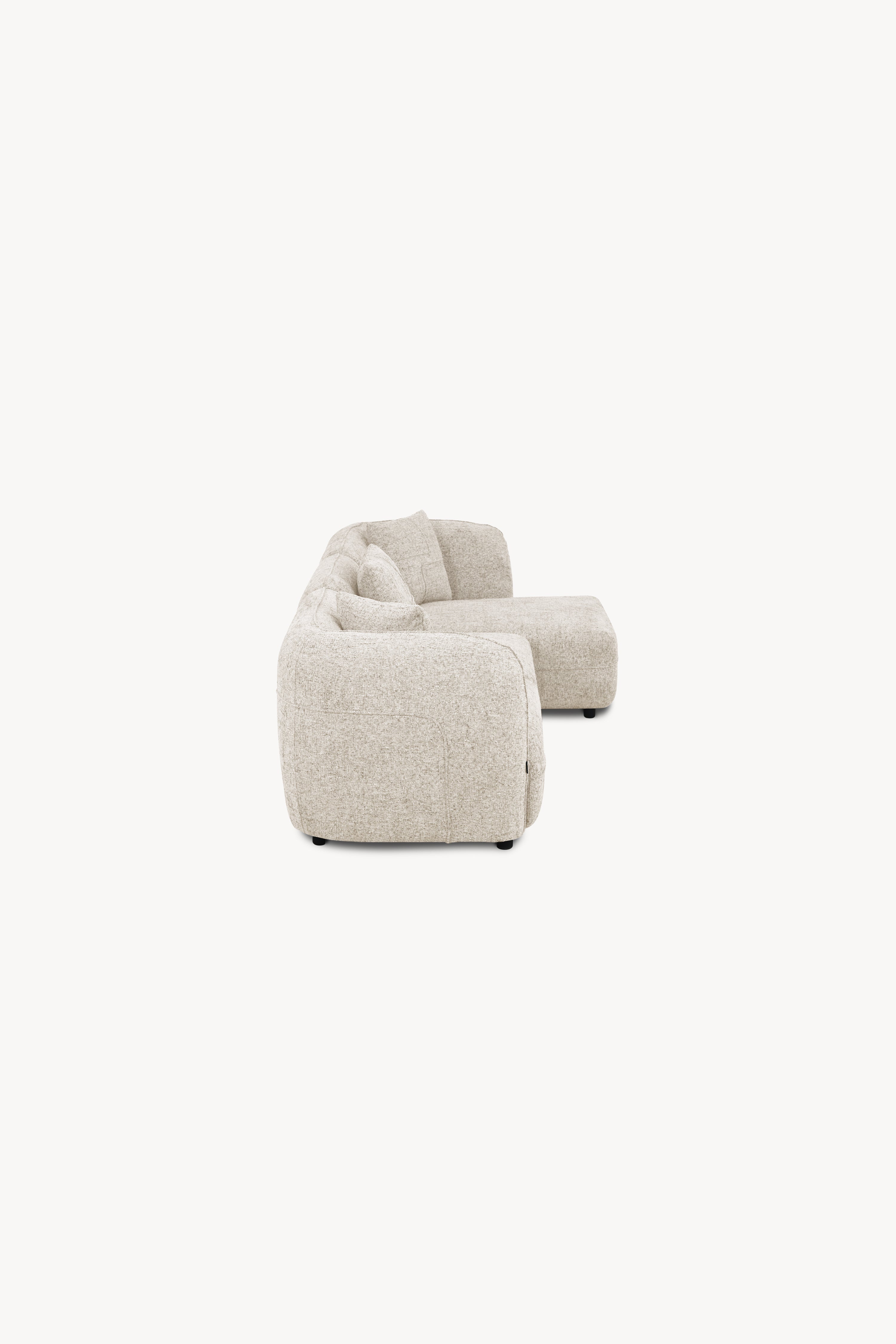 3-Sitzer Ecksofa aus Stoff Olivia 256x151 cm, Sand - Detailbild 2