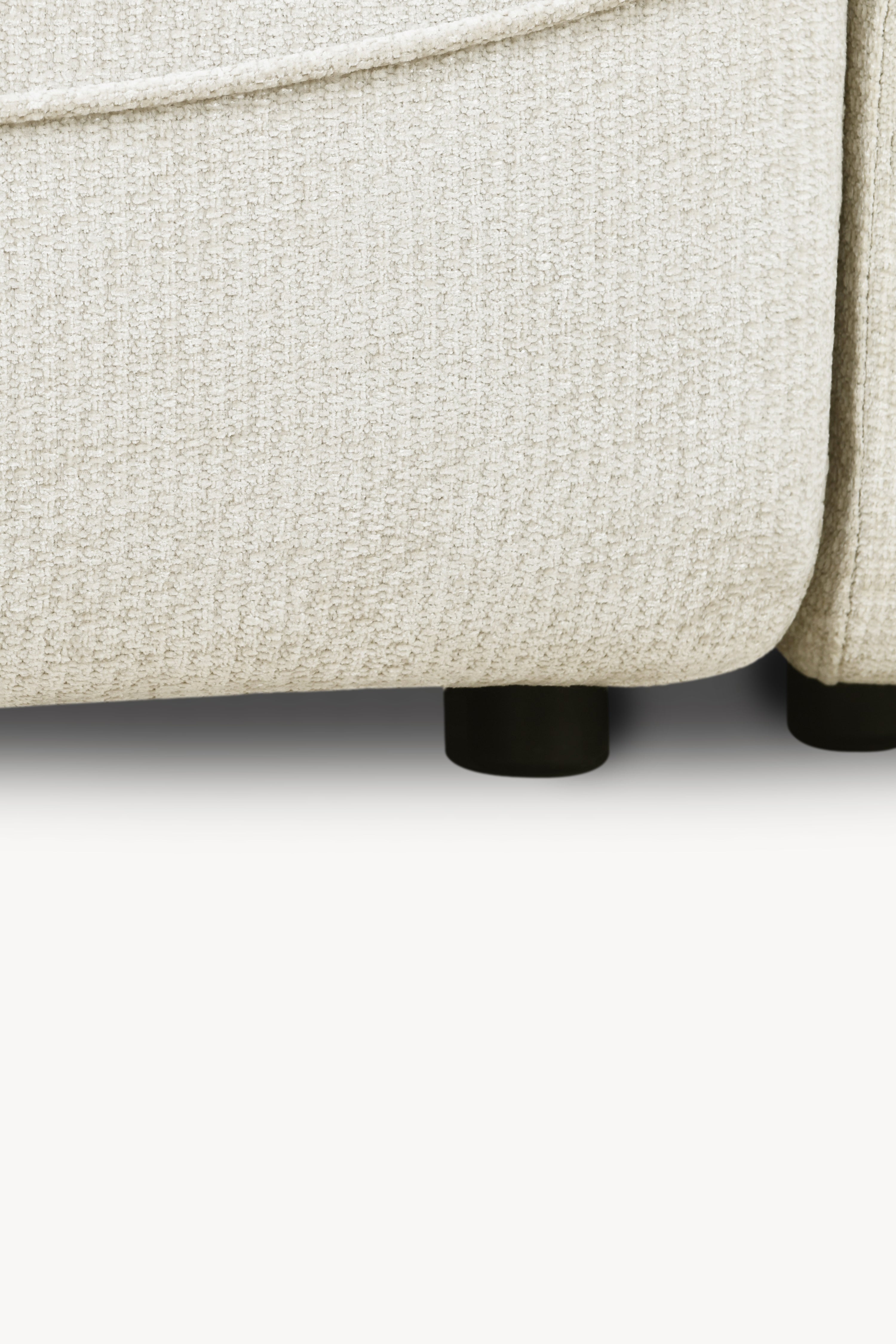 Modulares Ecksofa Rossella 284x91 cm, Aschweiß - Detailbild 9