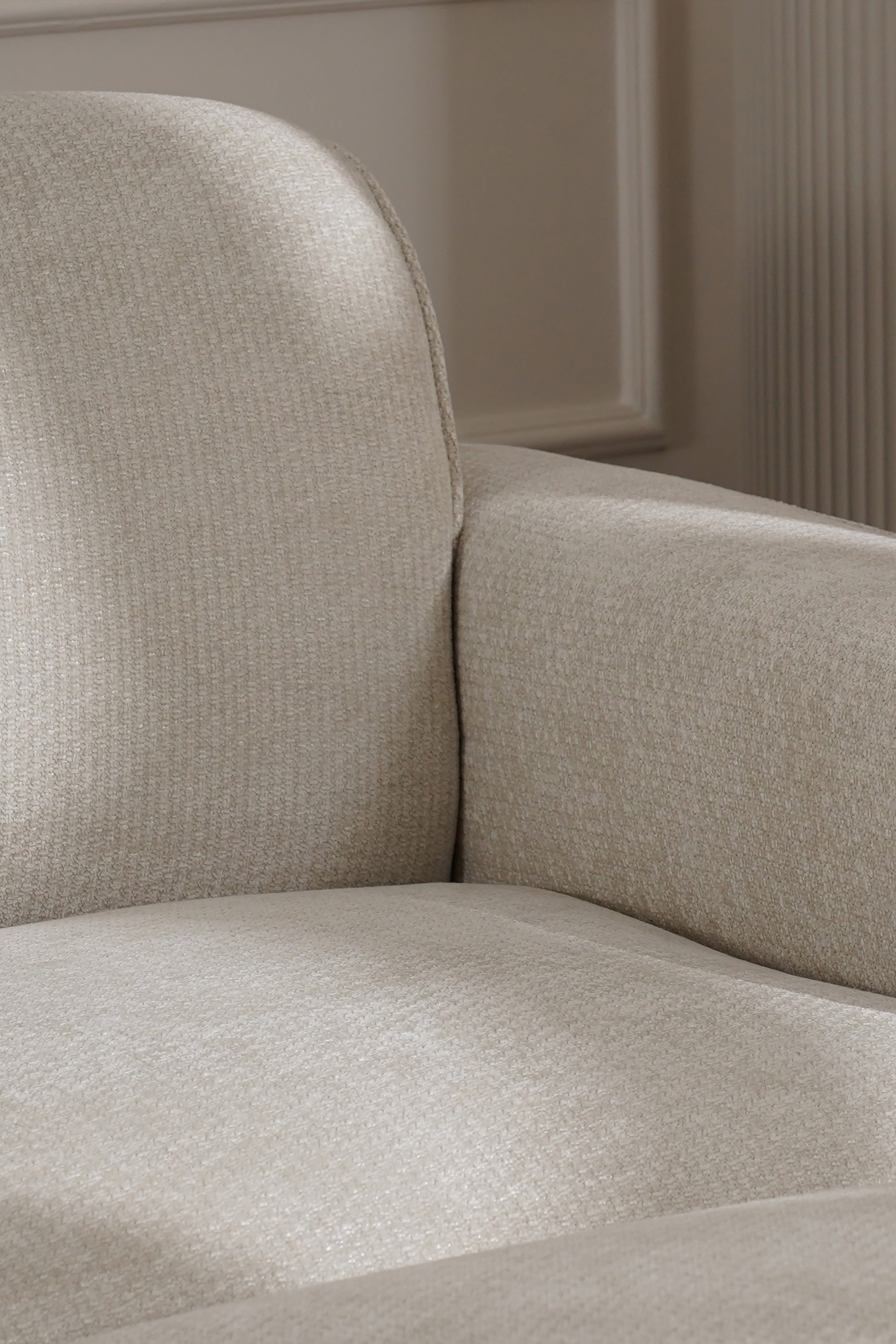 Modulares Ecksofa Rossella 284x91 cm, Aschweiß - Detailbild 3