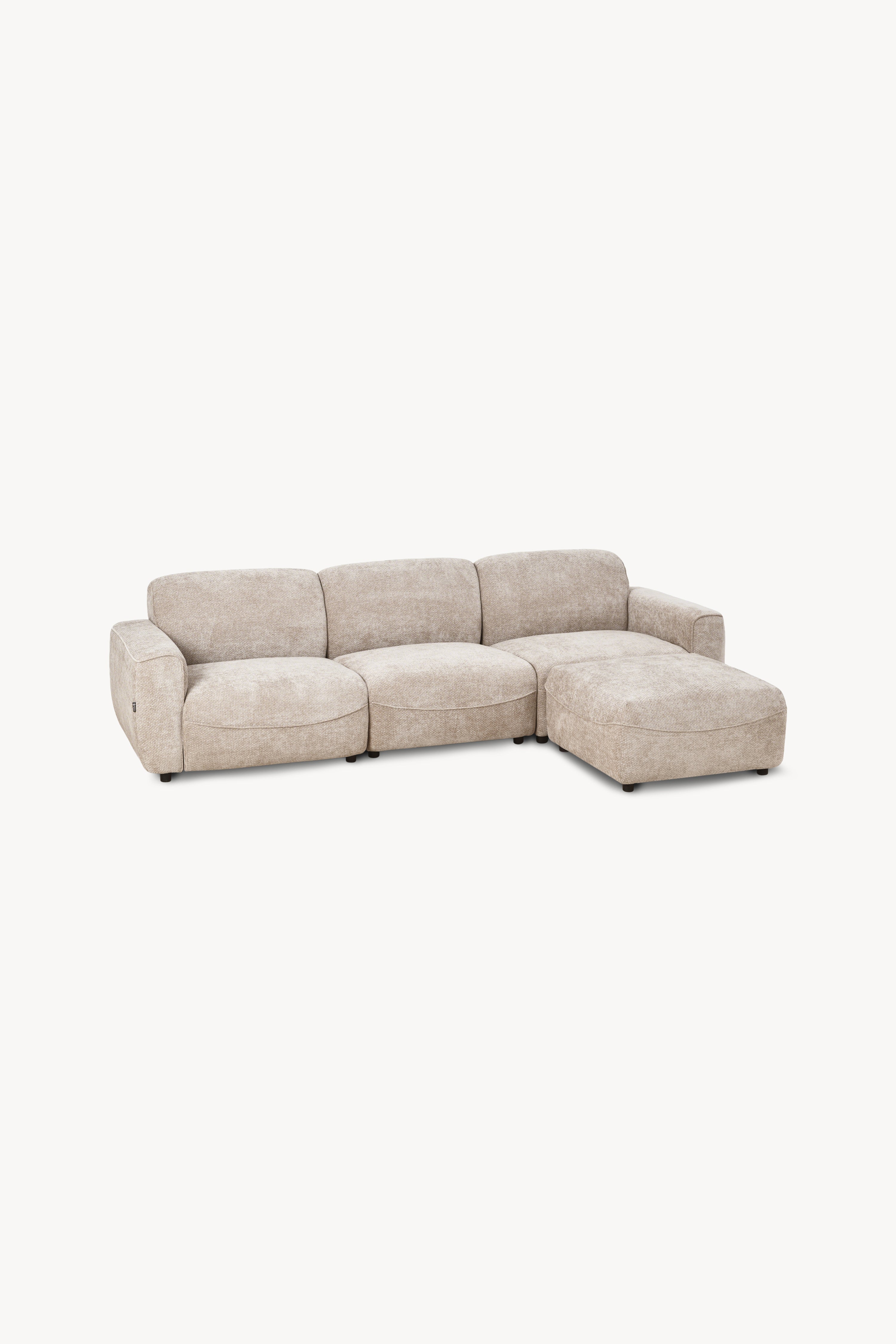 Rossella modular corner sofa 284x91 cm, Sand - Detail image 1