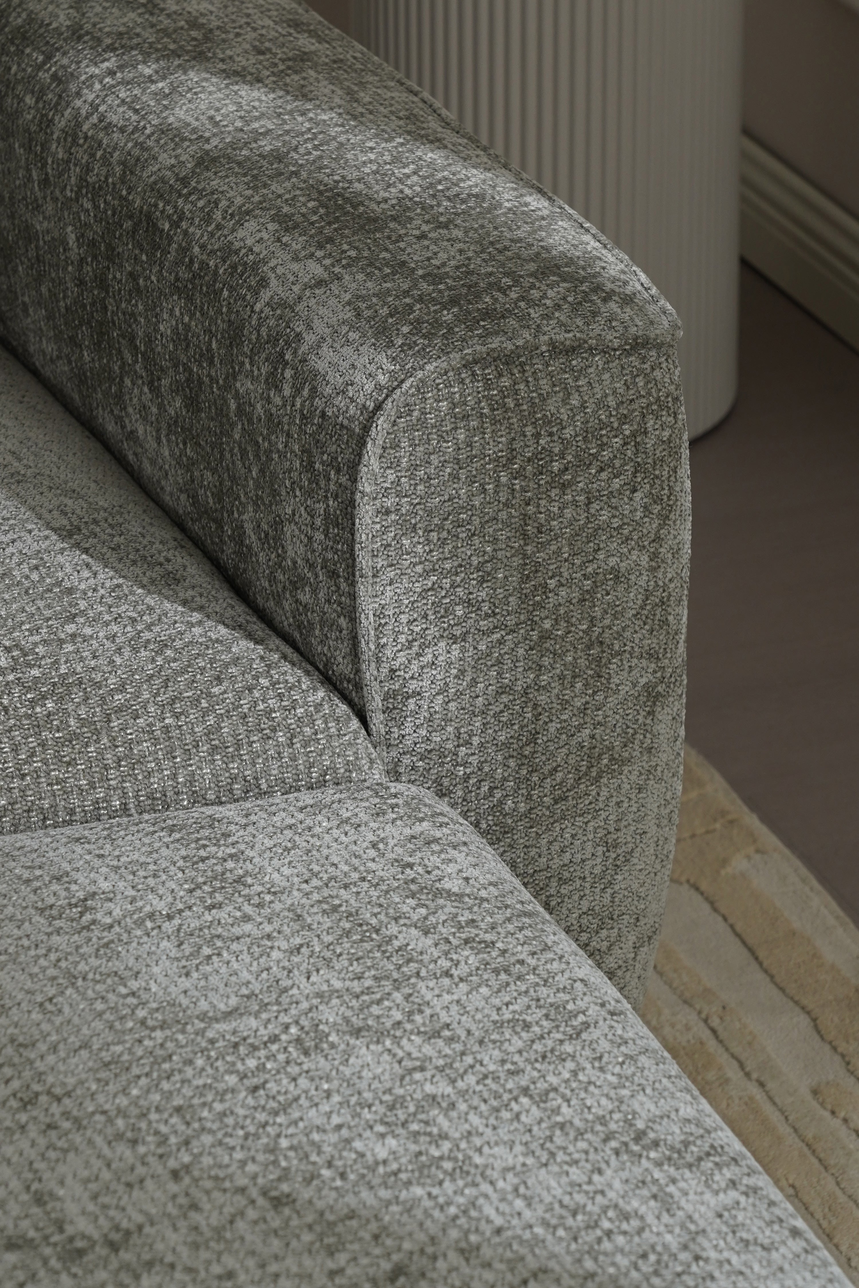 Modulares Ecksofa Rossella 284x91 cm, Steingrau - Detailbild 8