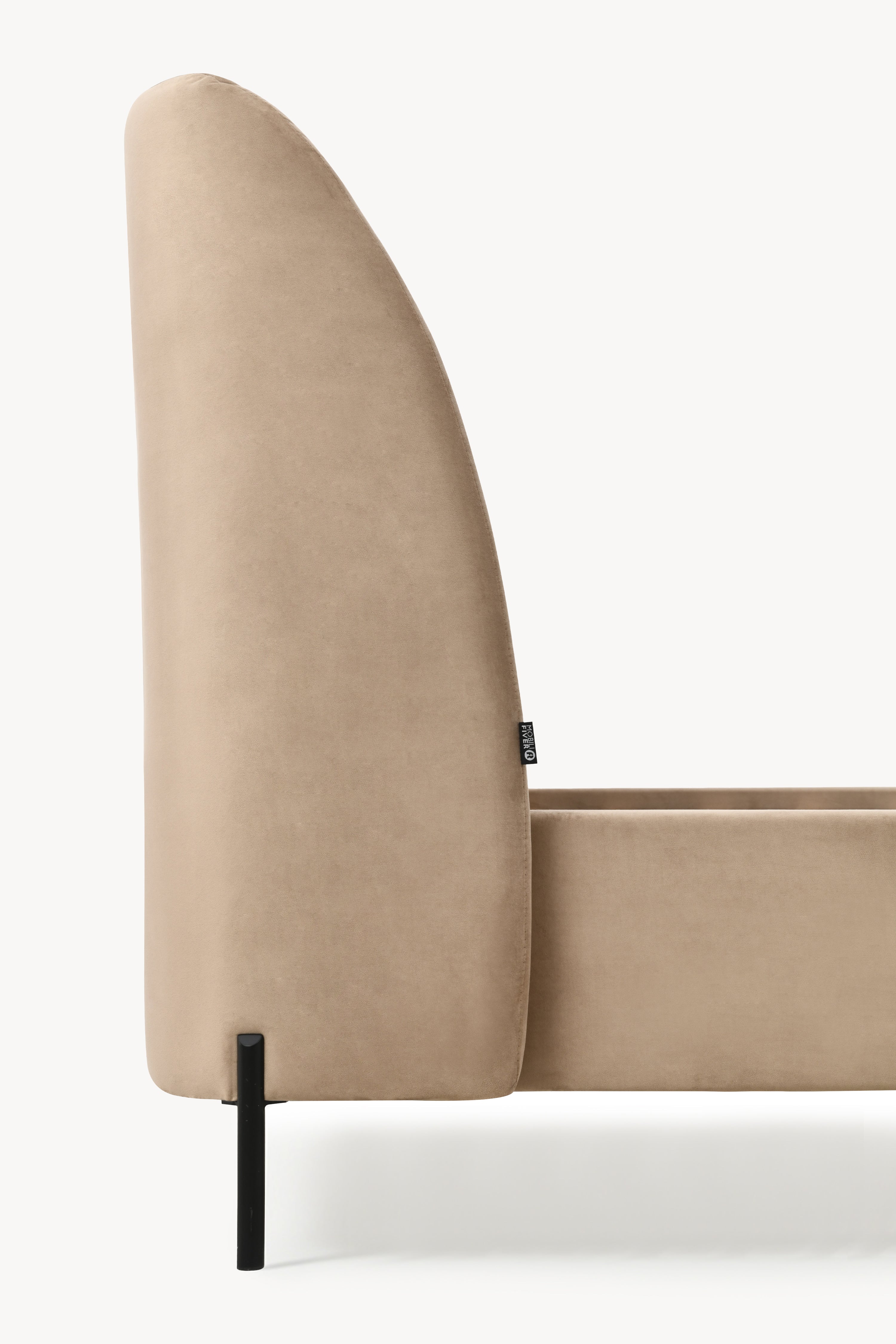 Lit double rembourré Greta pour matelas 160x200 cm, Camel - Image de détail 6