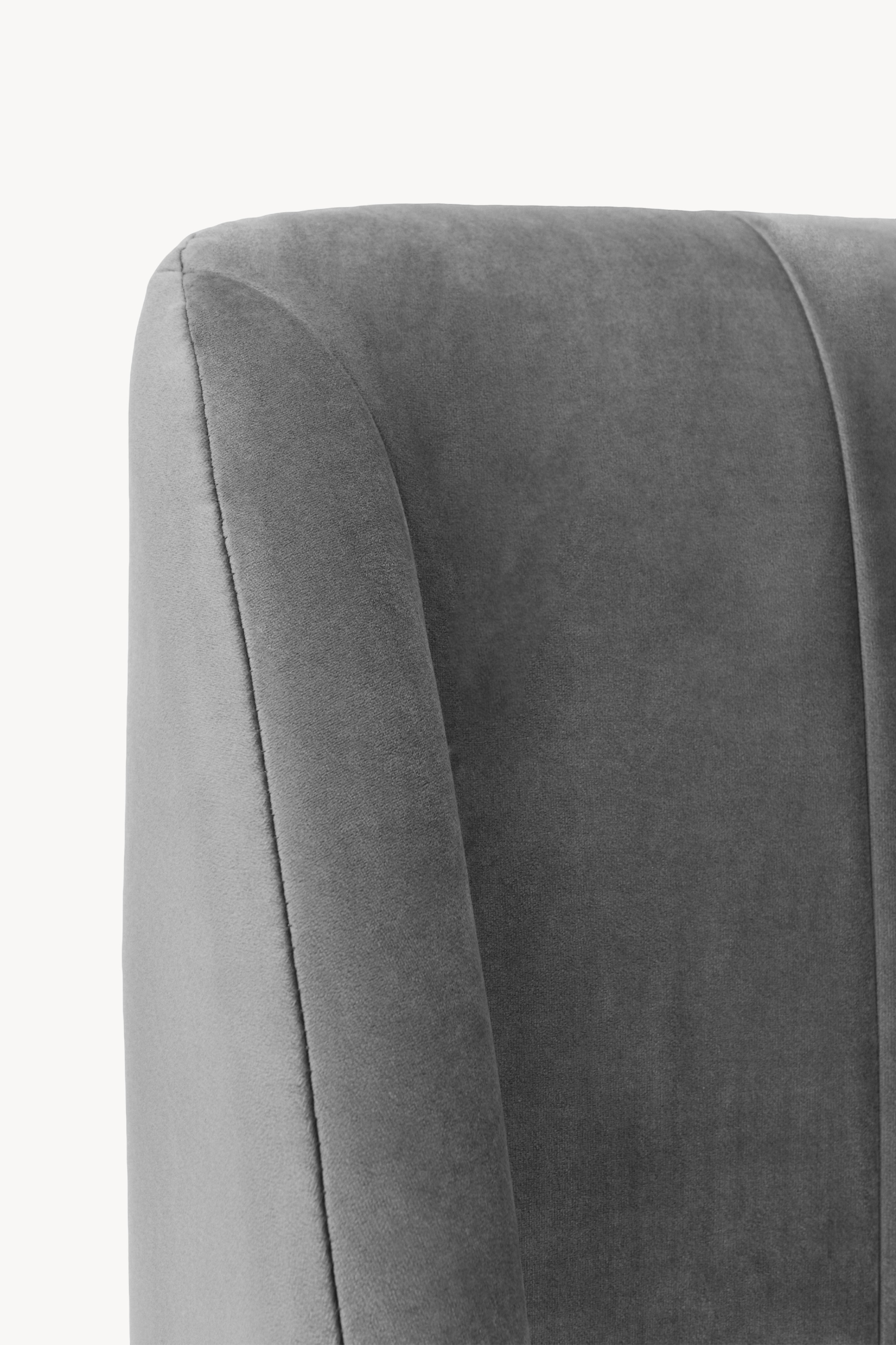 Padded double bed Greta for mattress 160x200 cm, Smoke Grey - Detail image 6