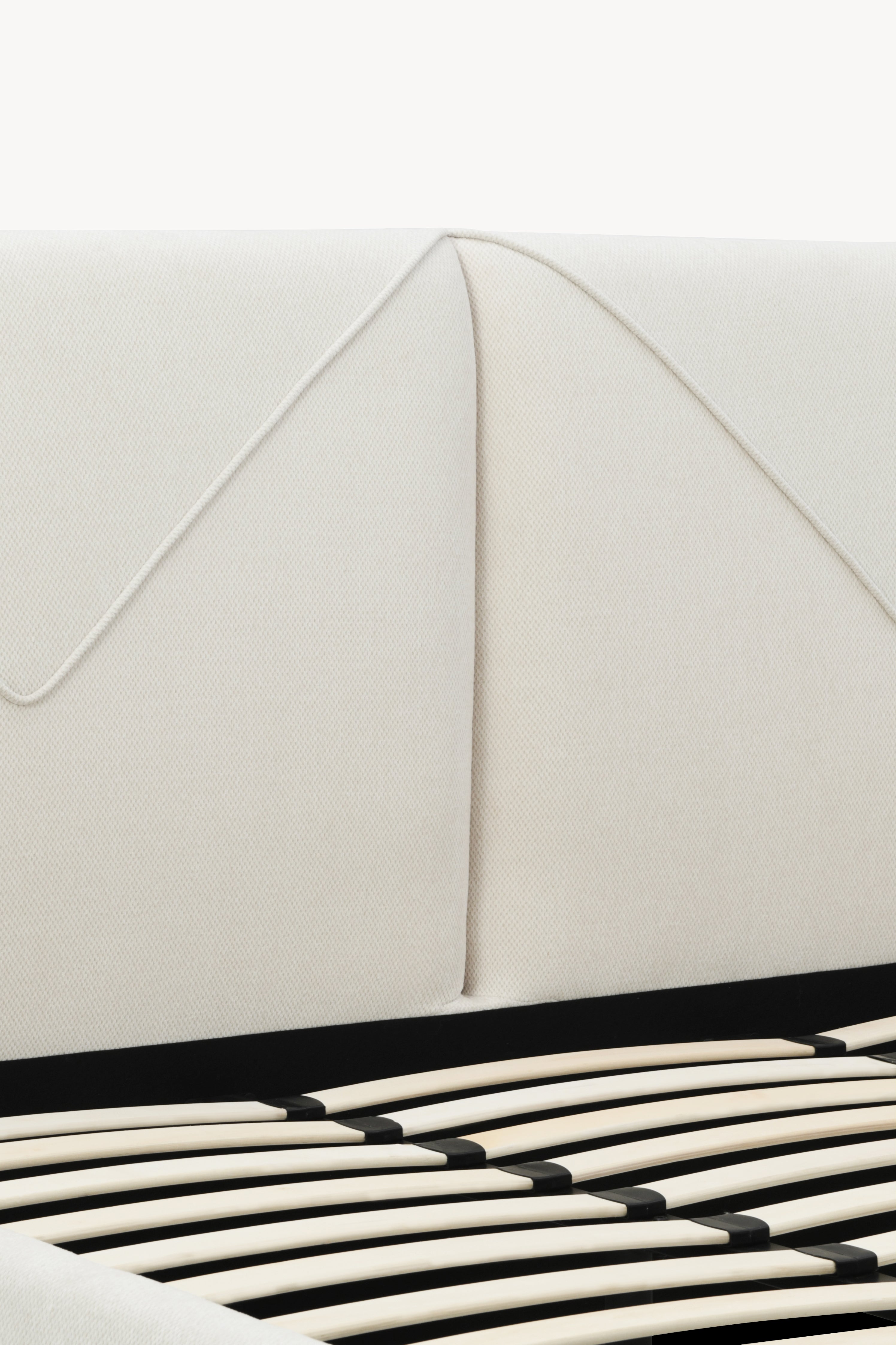 Double bed with storage Martino for mattress 180x200 cm, Wool White - Main image