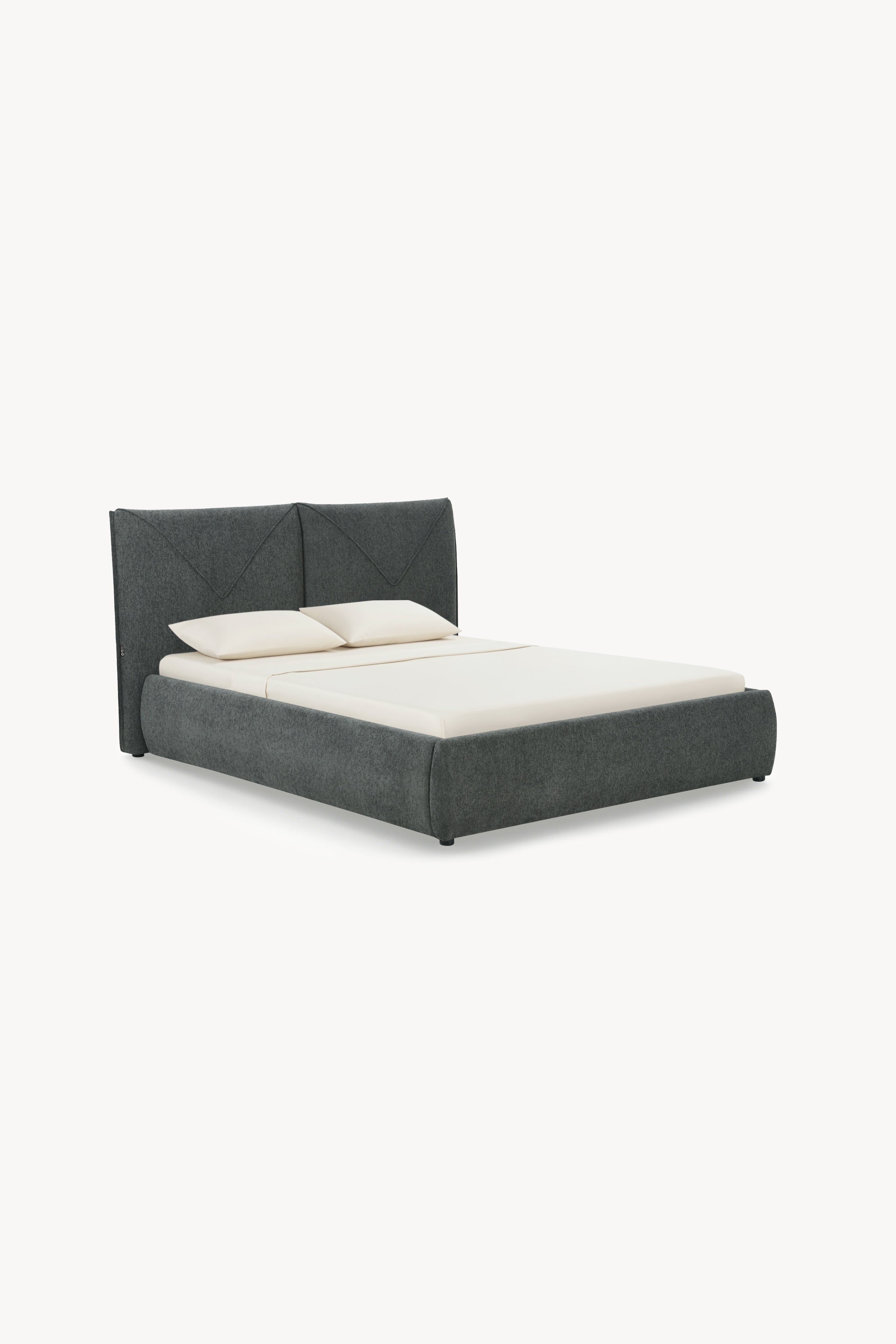 Letto matrimoniale con contenitore Martino per materasso 160x200 cm, Grigio - Immagine principale