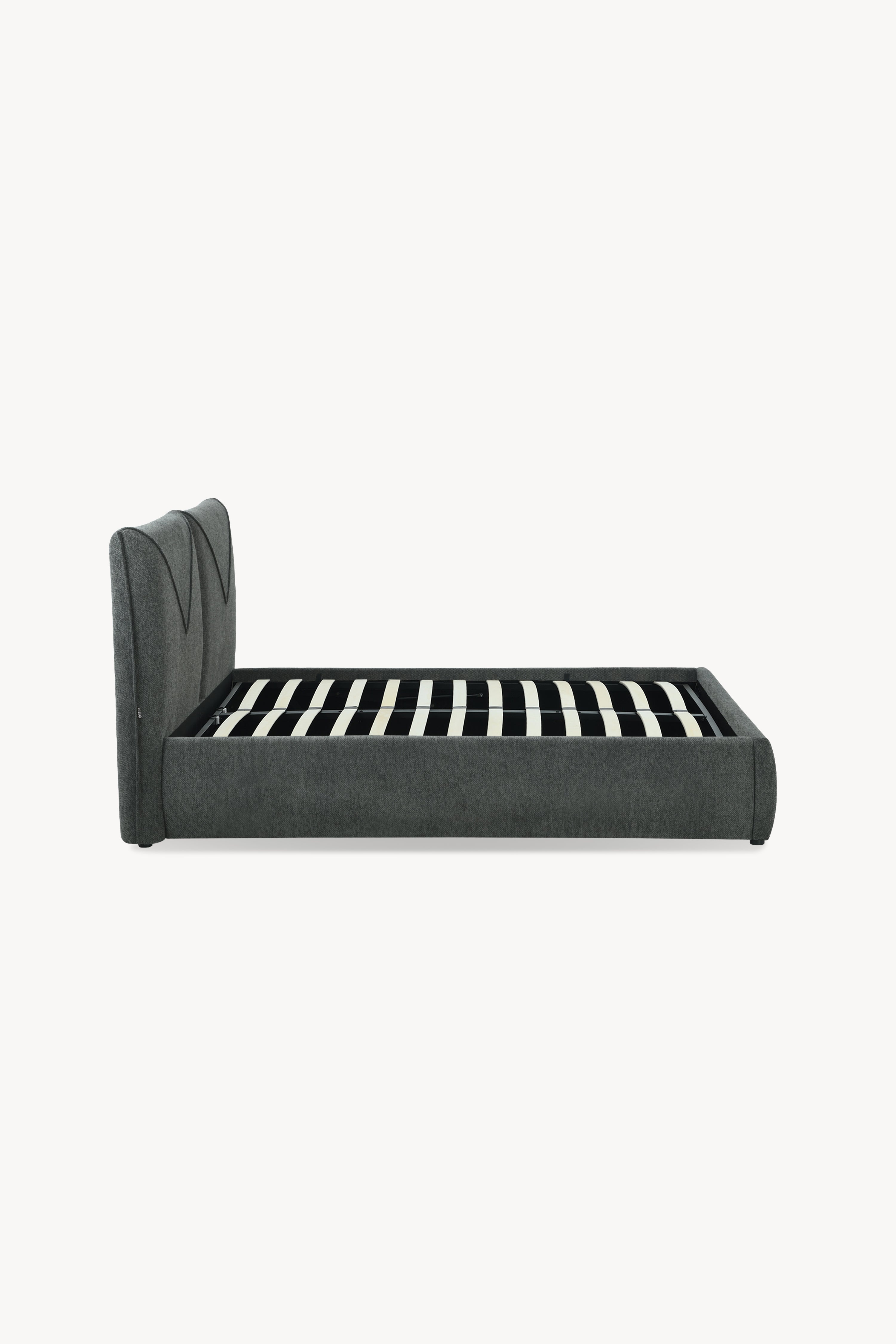 Letto matrimoniale con contenitore Martino per materasso 160x200 cm, Grigio - Immagine principale