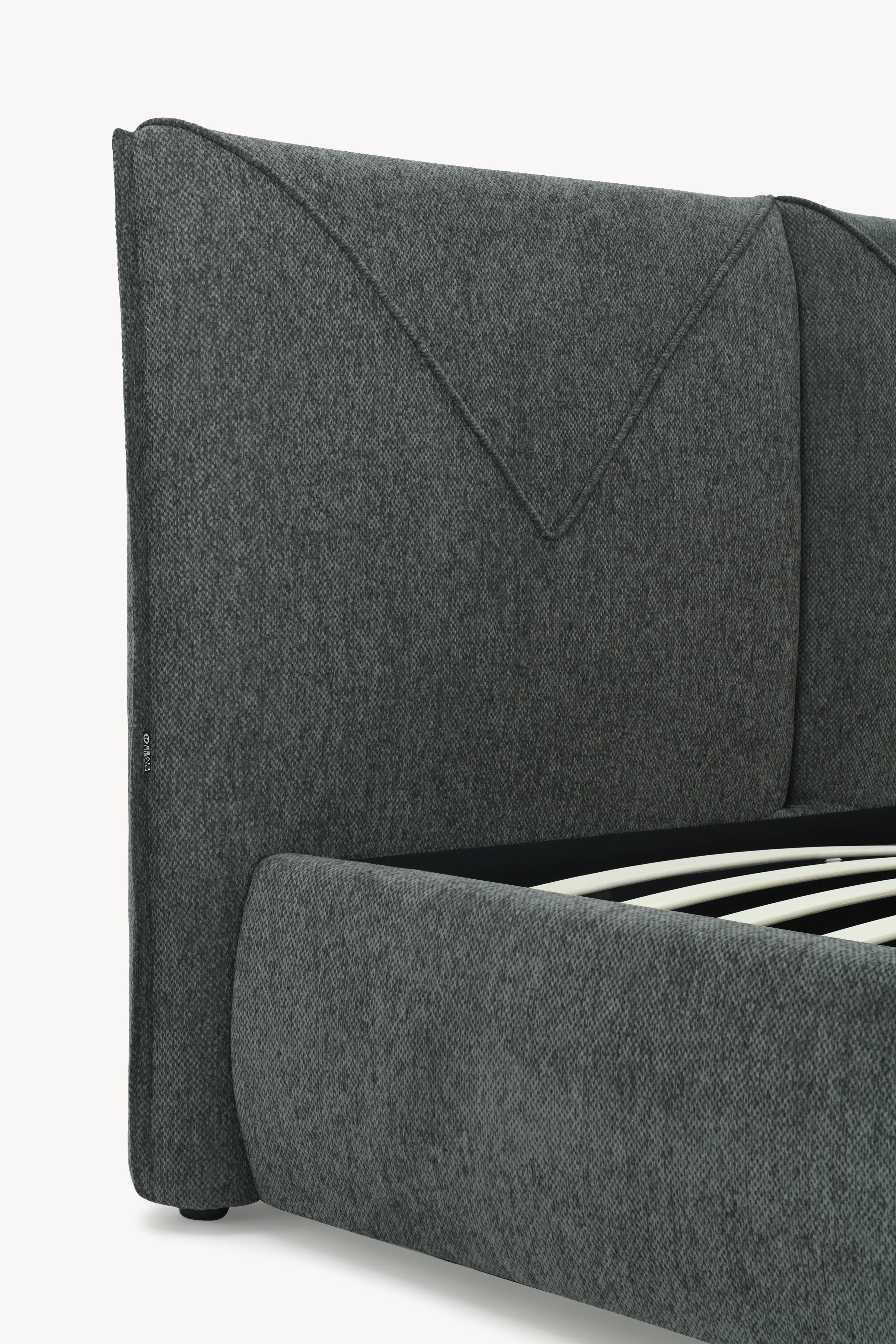 Letto matrimoniale con contenitore Martino per materasso 160x200 cm, Grigio - Immagine principale